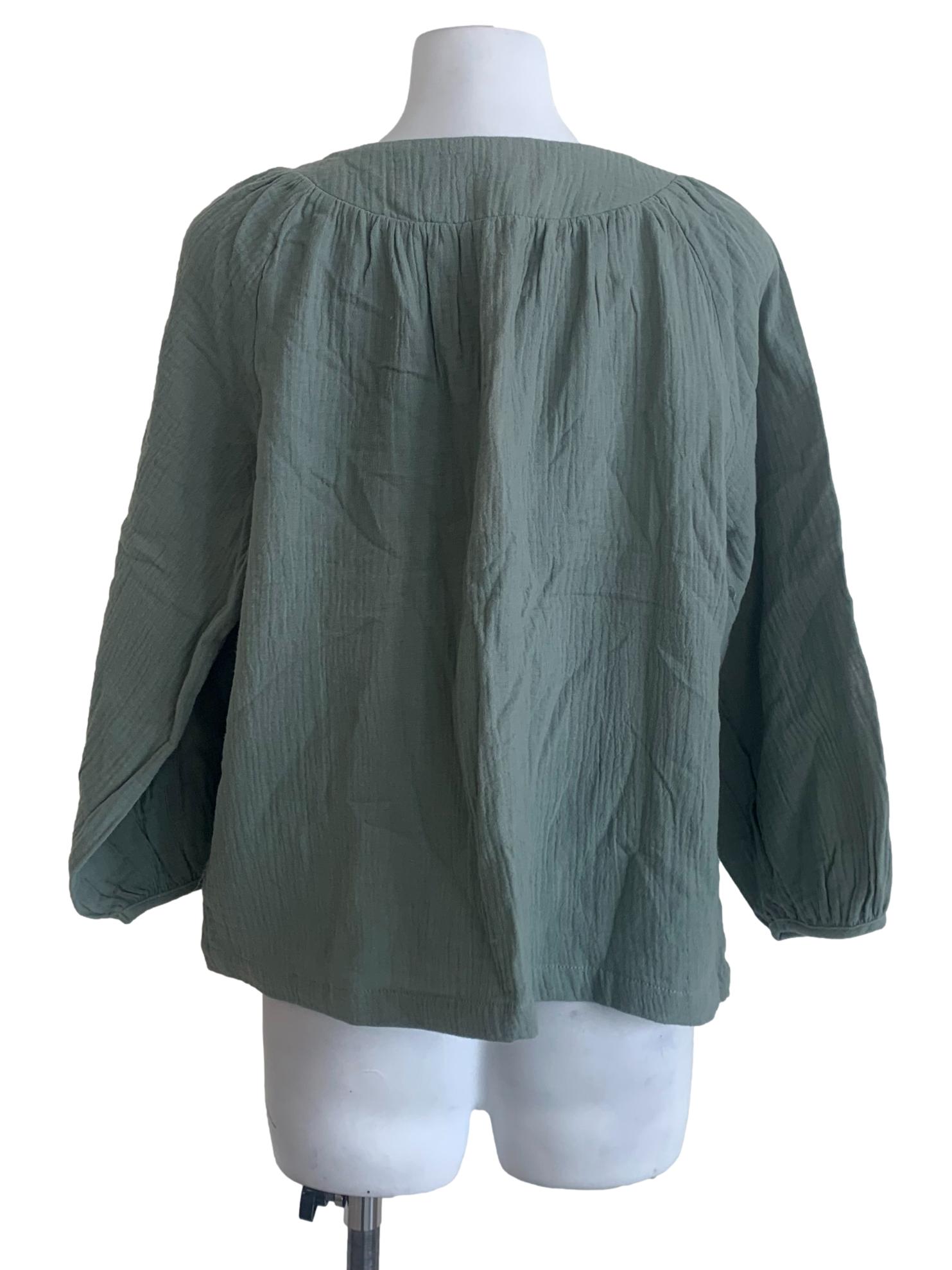 Sage Green Bishop Sleeves Top