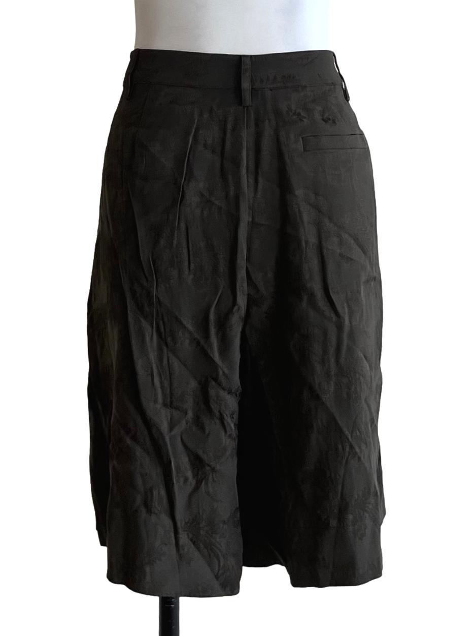 Moss Green High-Waisted Bermuda Shorts