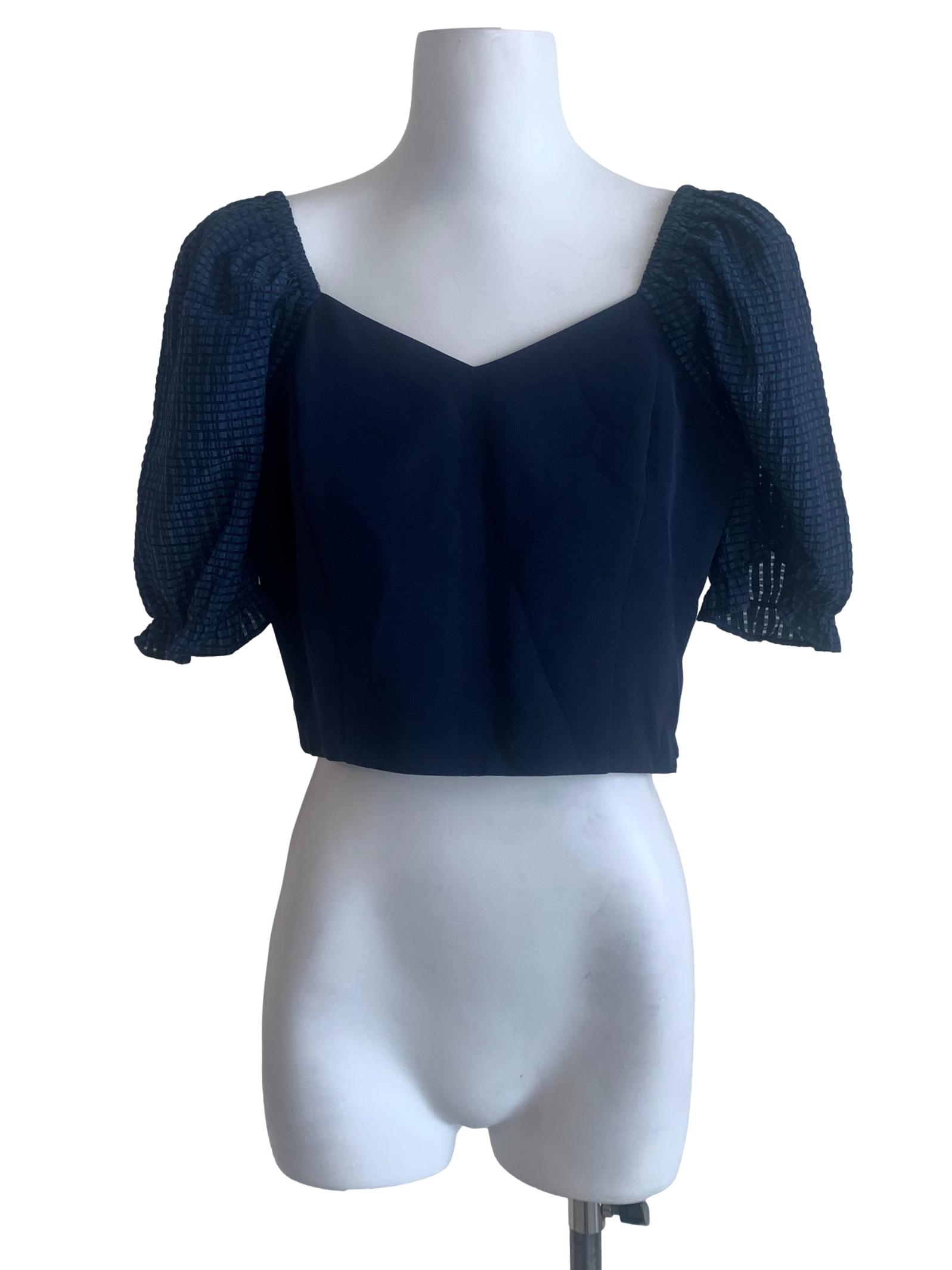 Indigo Blue Smocked Top