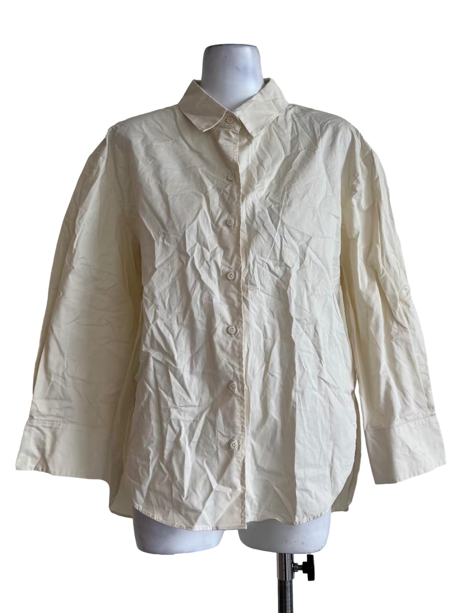 Cream Organic Cotton Oversized Shirt OSN