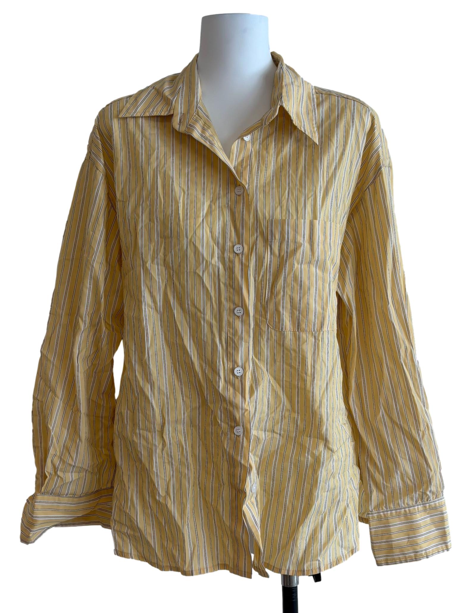 Yellow Stripes Loose Shirt
