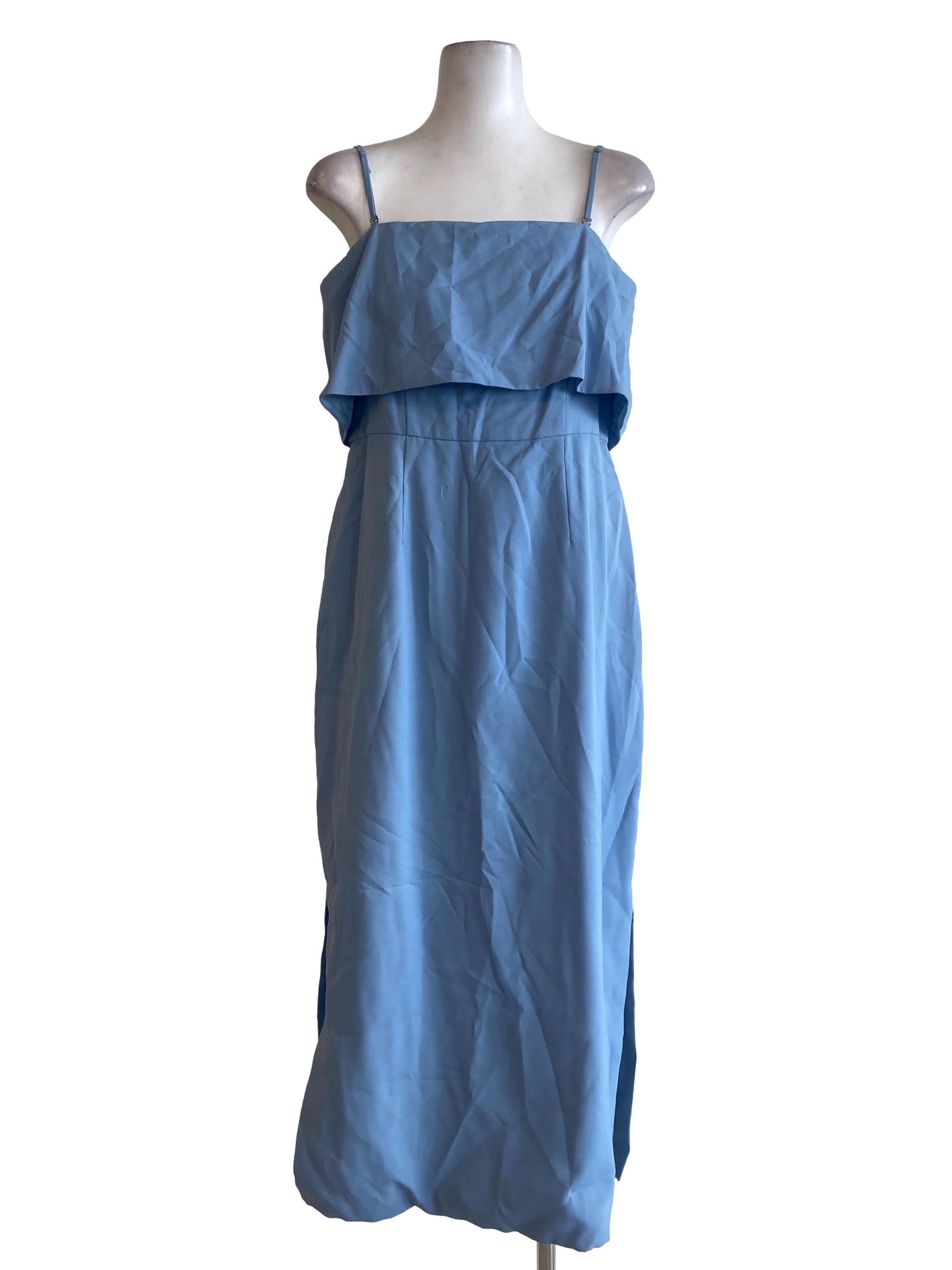 Sky Blue Spaghetti Strap Shift Dress