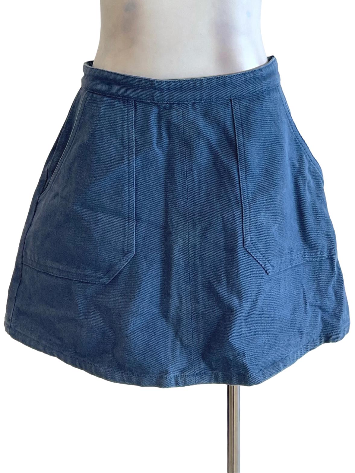 Blue Stone Denim Like Skirt