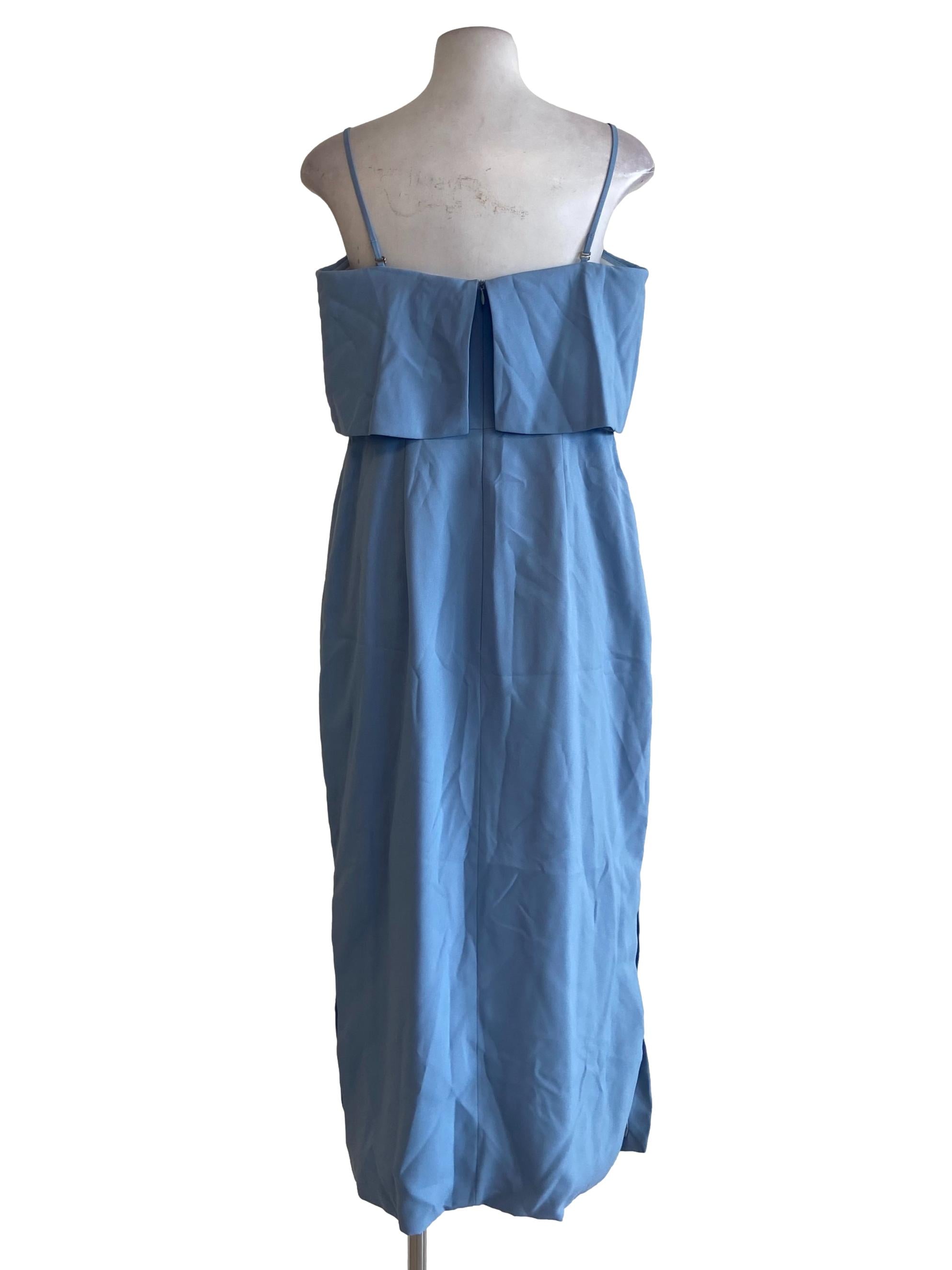 Sky Blue Spaghetti Strap Shift Dress