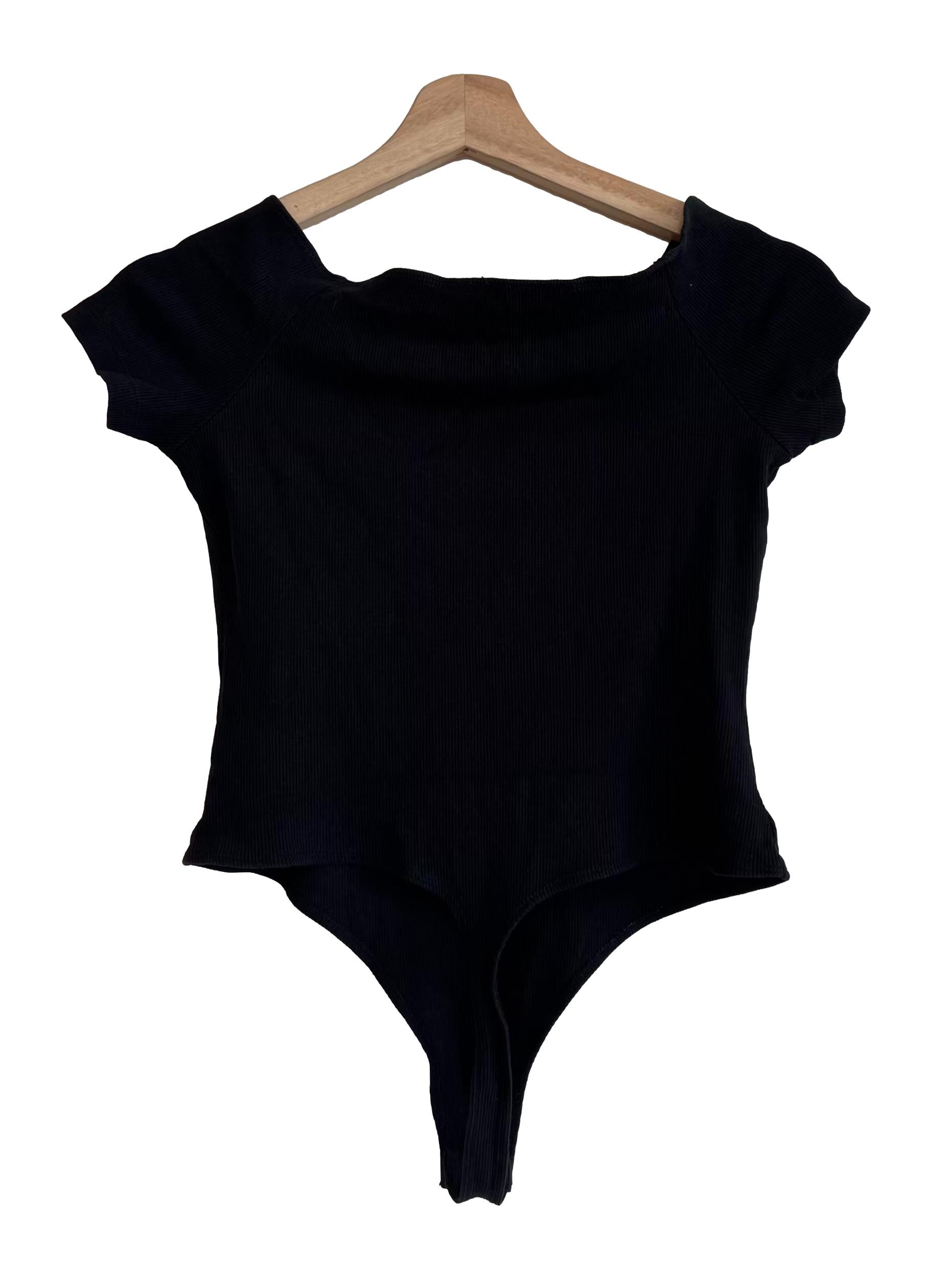 Textured Black Romper