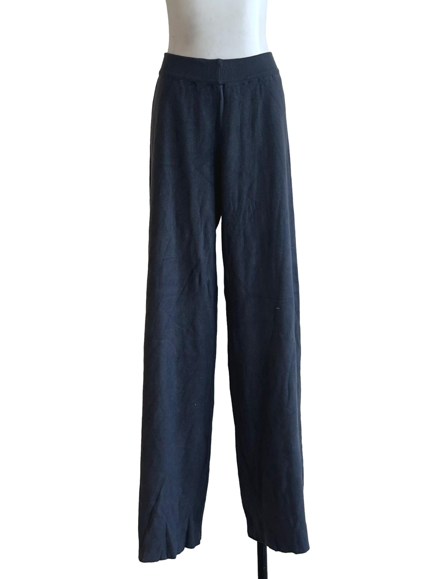 Iron Grey Rib-Knit Pants