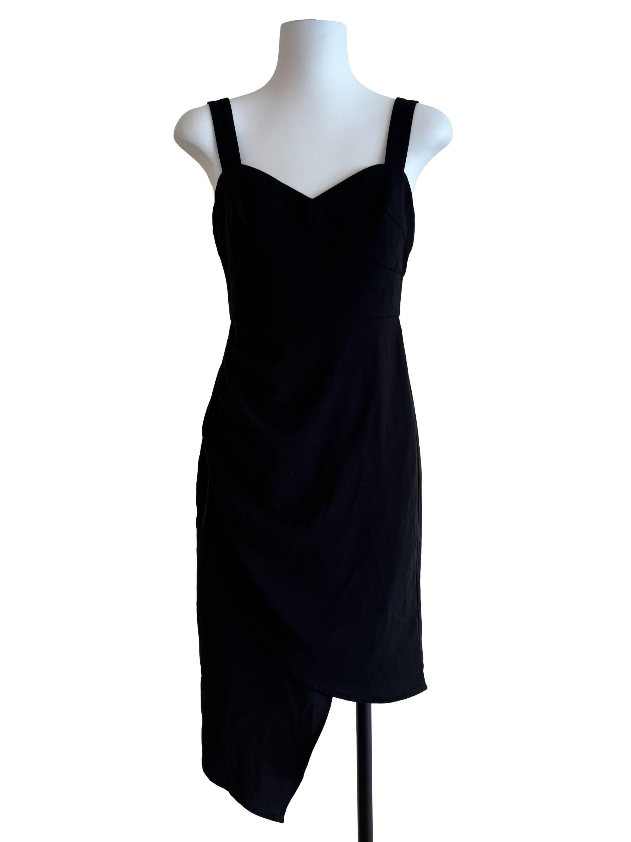 Onyx Black Sweetheart Asymmetric Dress