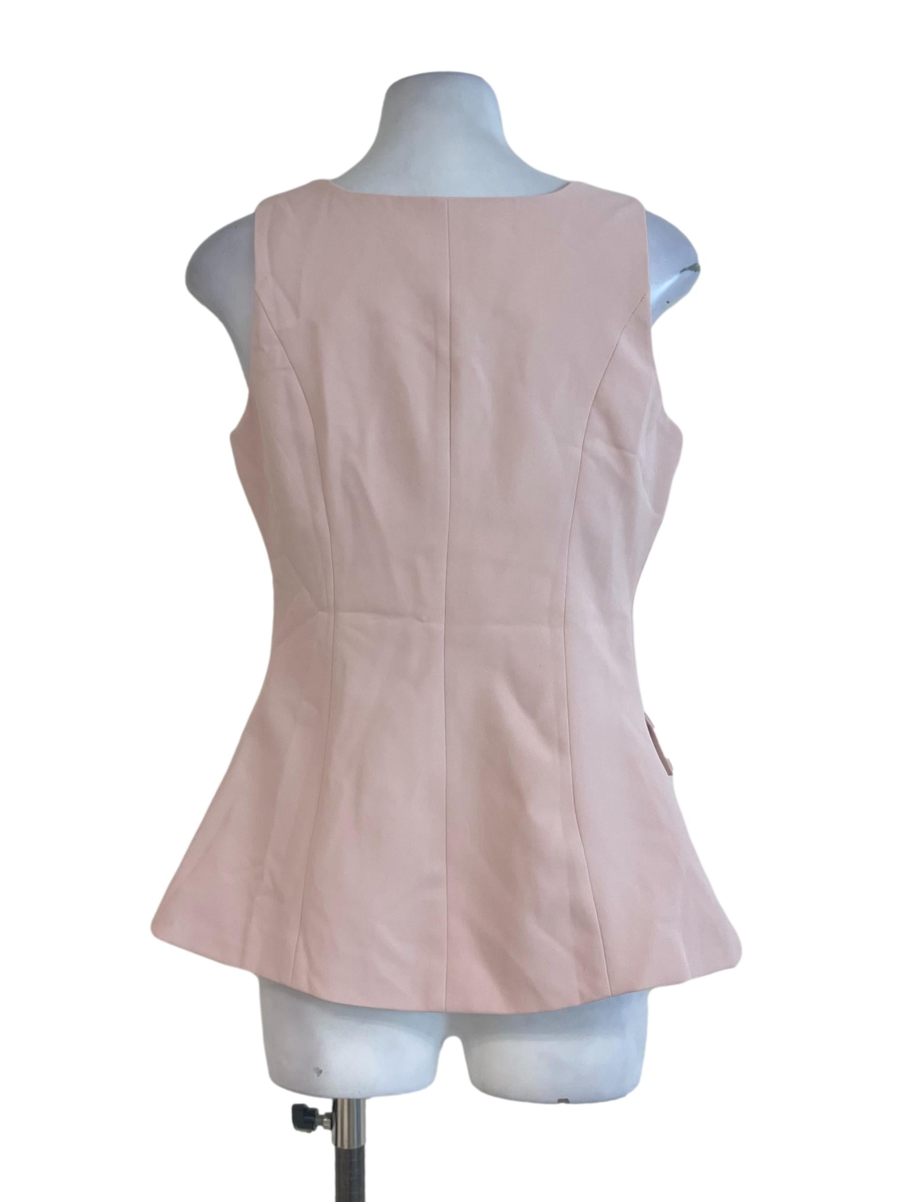 Baby Pink Button Vest