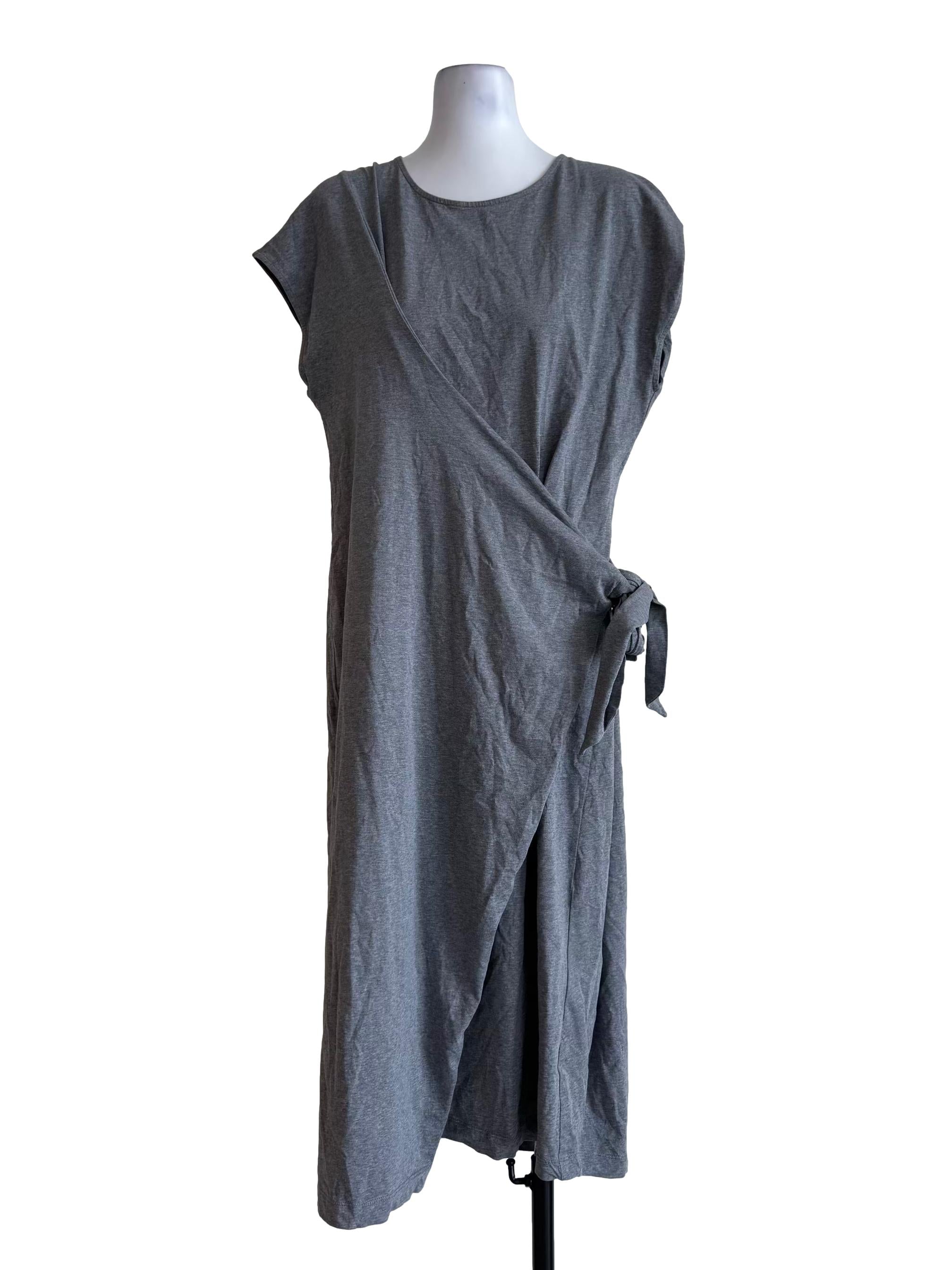 Cluster Grey Round Neck Dress
