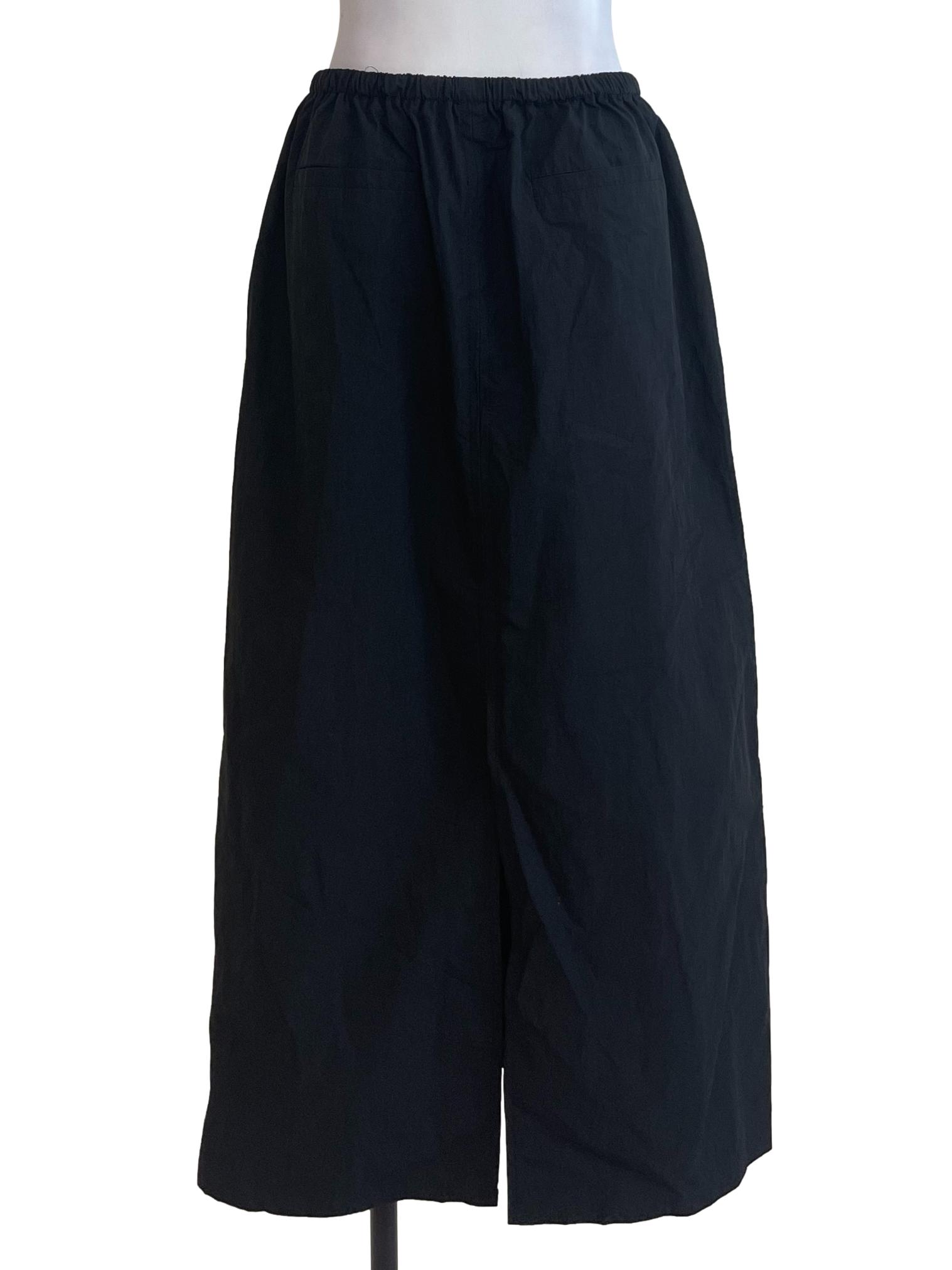 Black Parachute Long Skirt