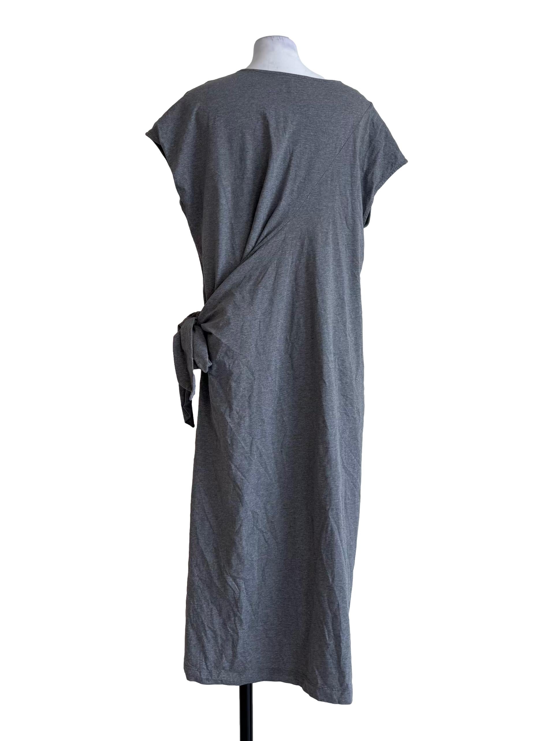 Cluster Grey Round Neck Dress