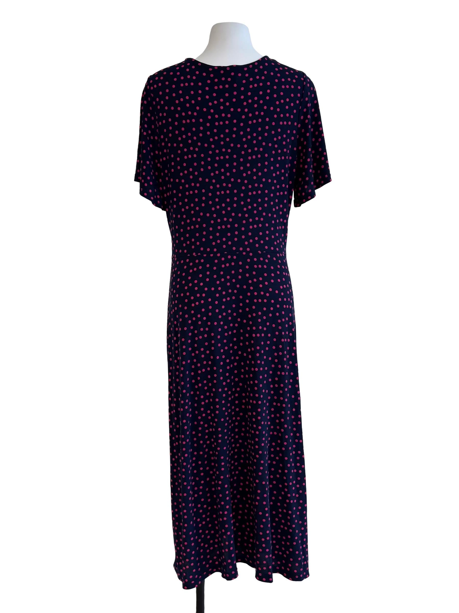 Navy Blue Short Sleeve Front Ruched Dress CSN