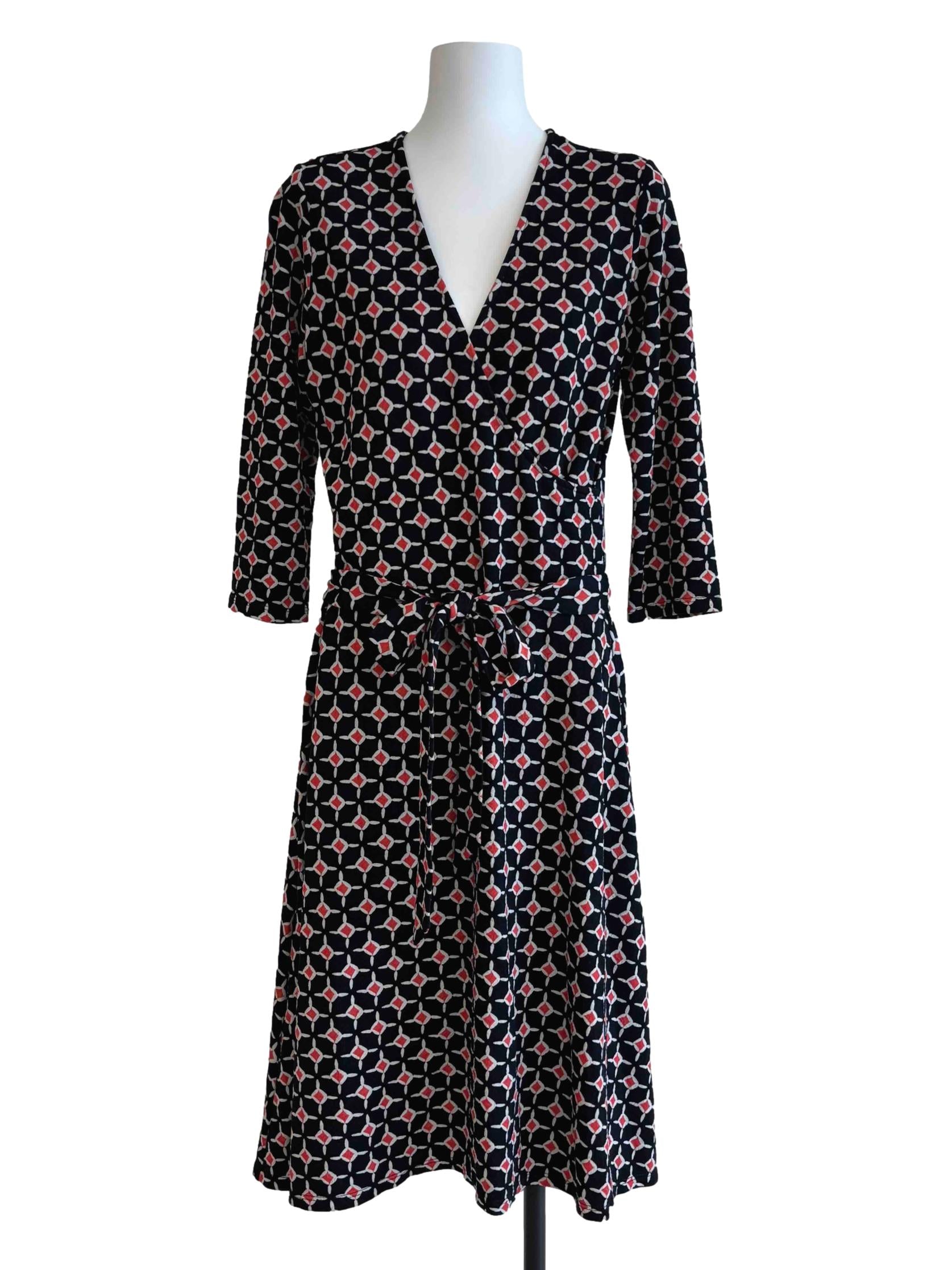 Blue Black Perfect Wrap Diamond Dress CSN