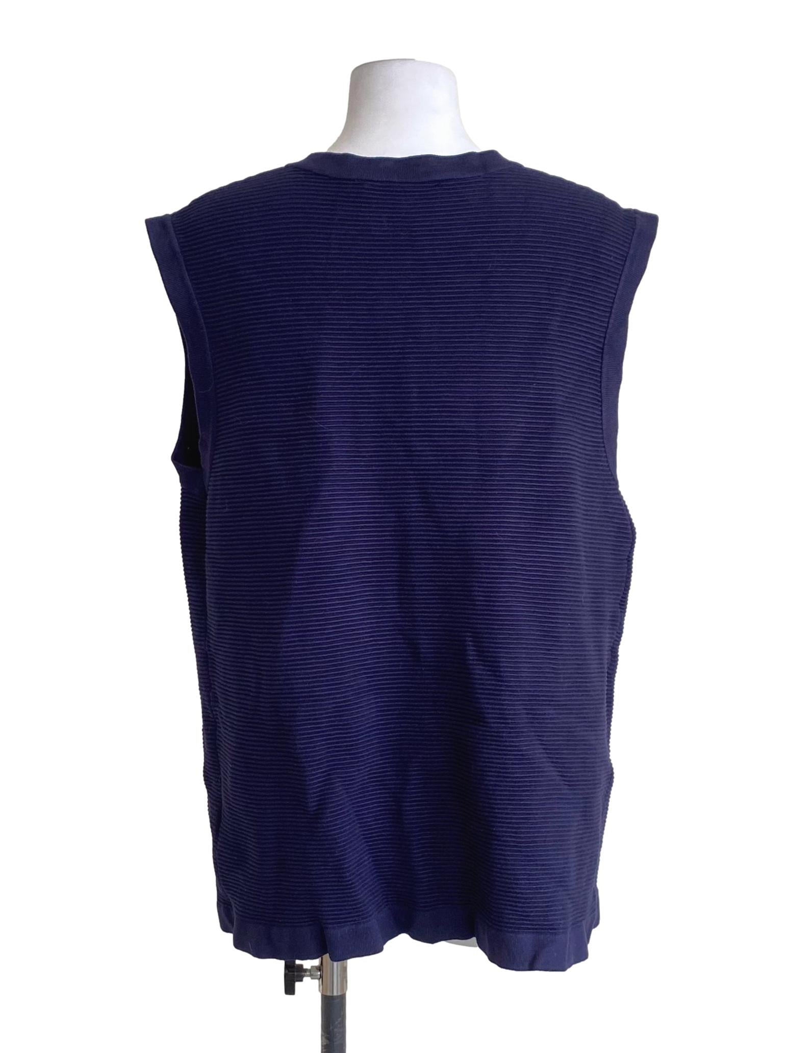 Denim Blue Button Down Vest LB
