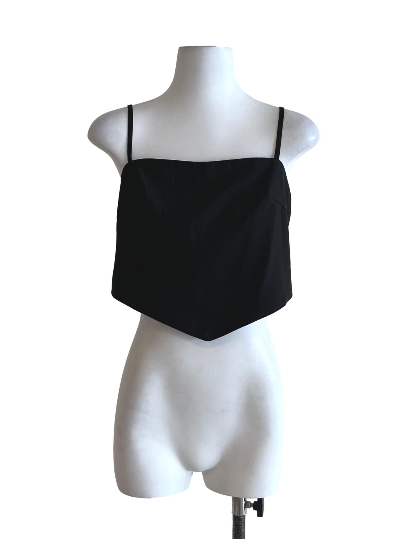 Black Spaghetti Strap Sleeveless Top
