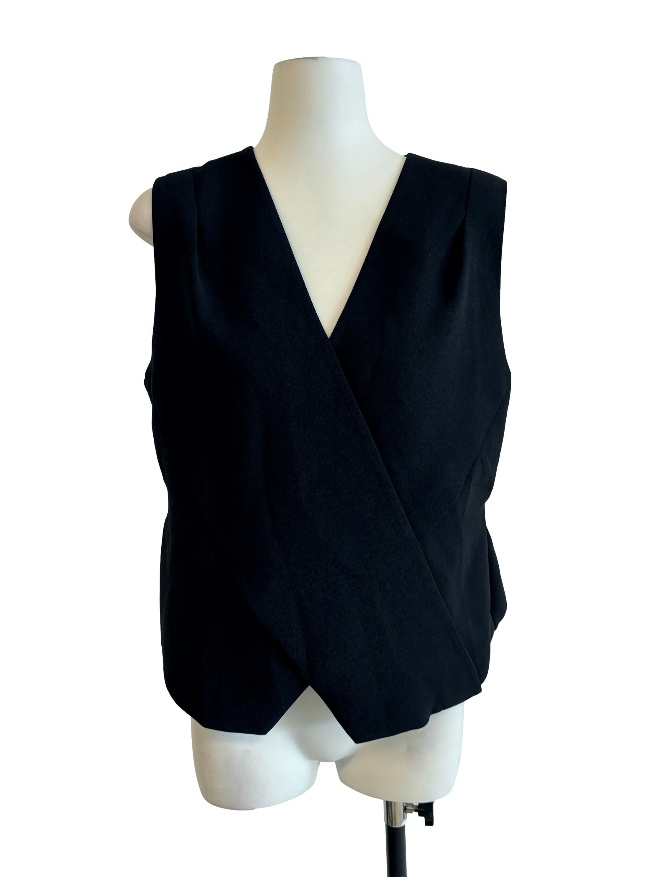 Black V-Neck Top