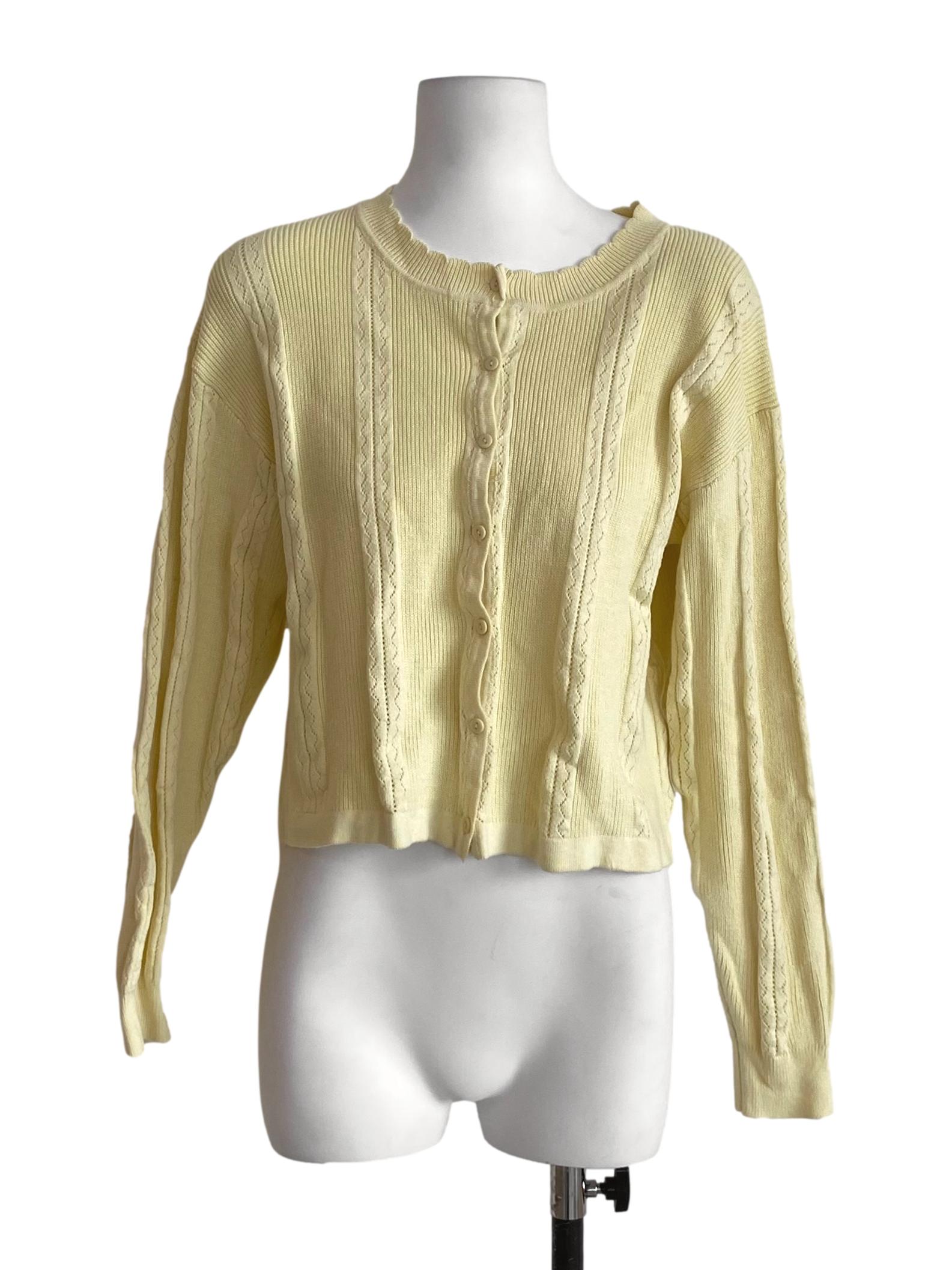 Lemon Yellow Button Down Pattern Shirt TTR
