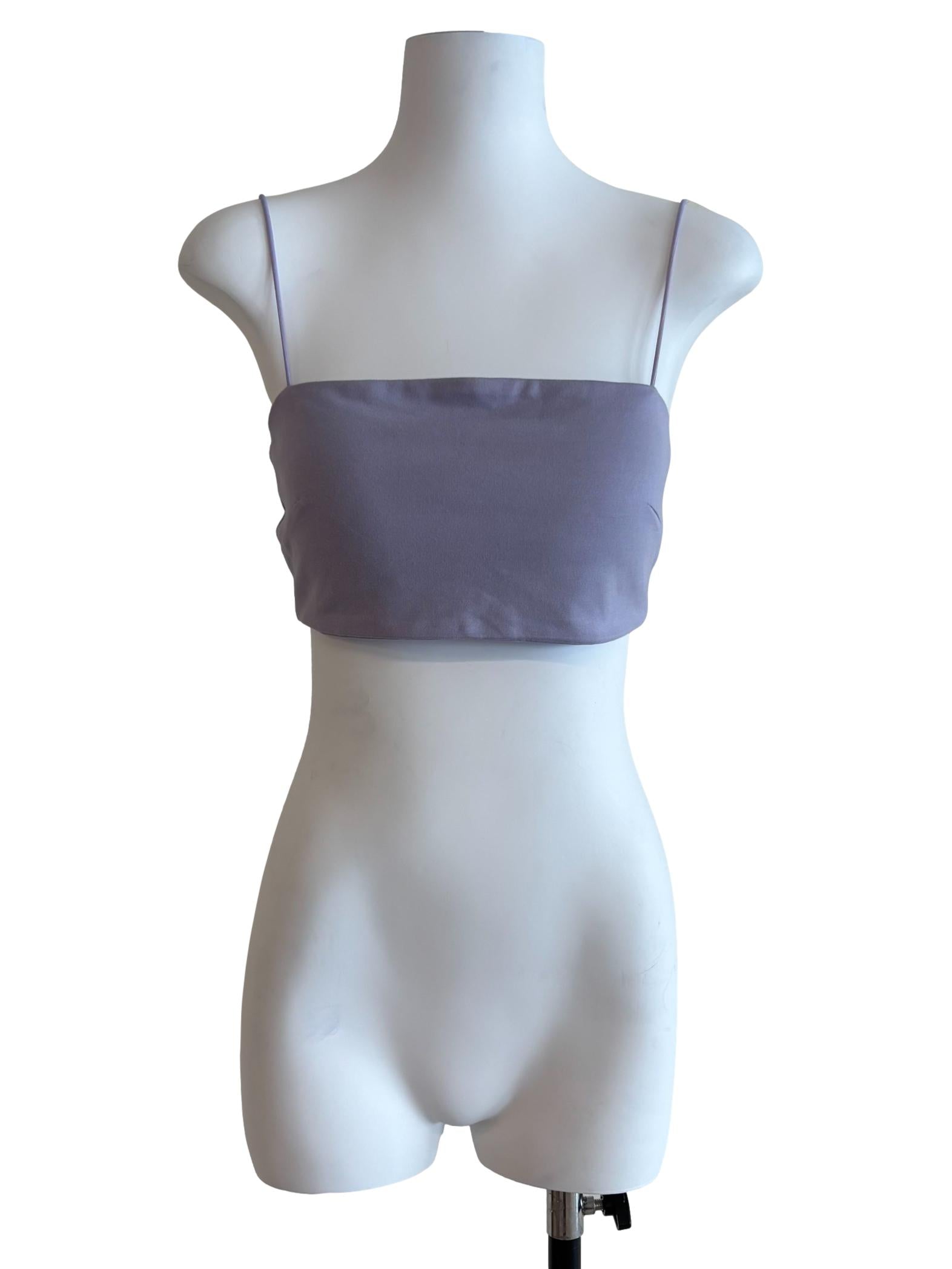 Lavender Purple Padded Cropped Top
