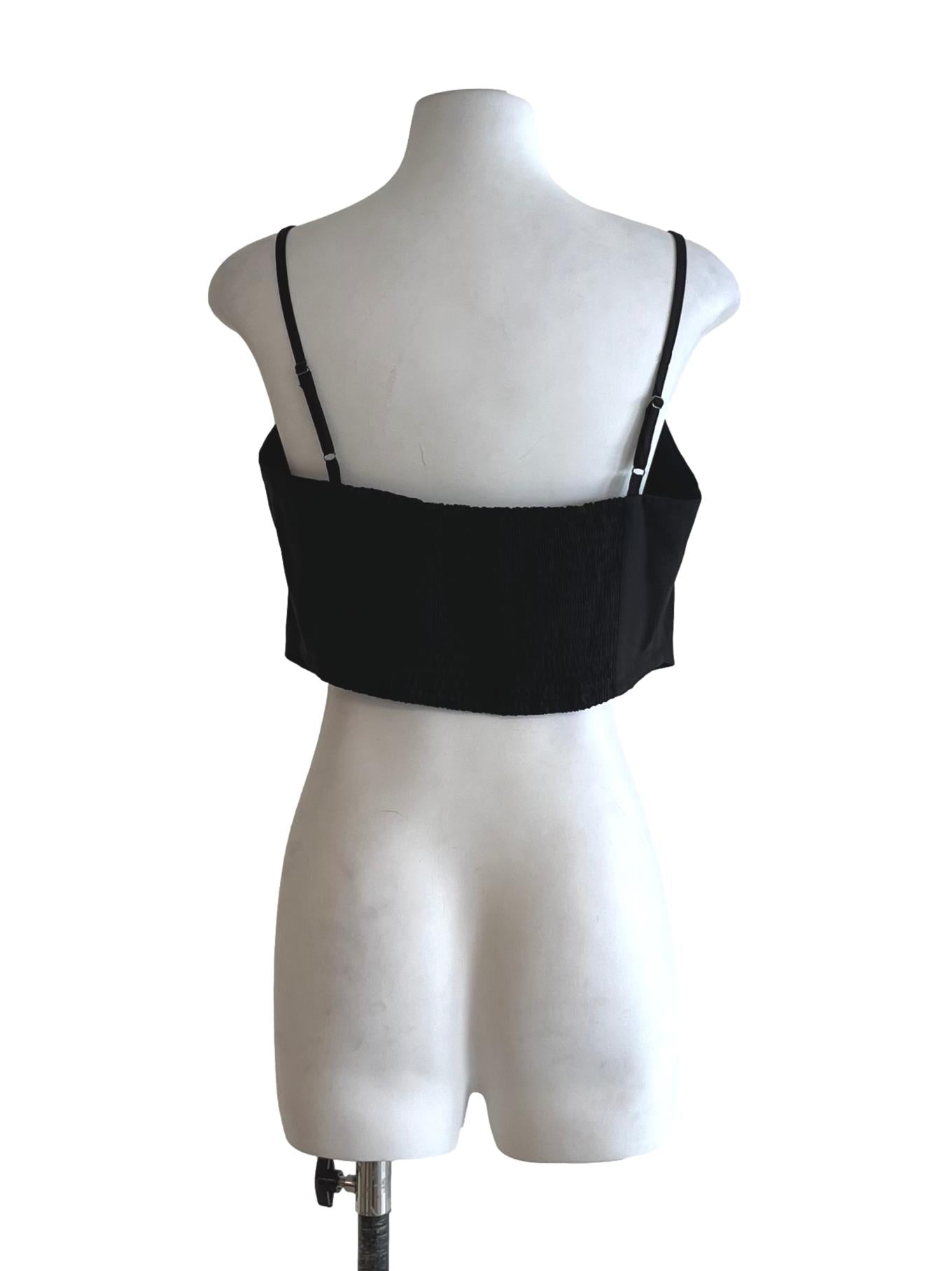 Black Spaghetti Strap Sleeveless Top