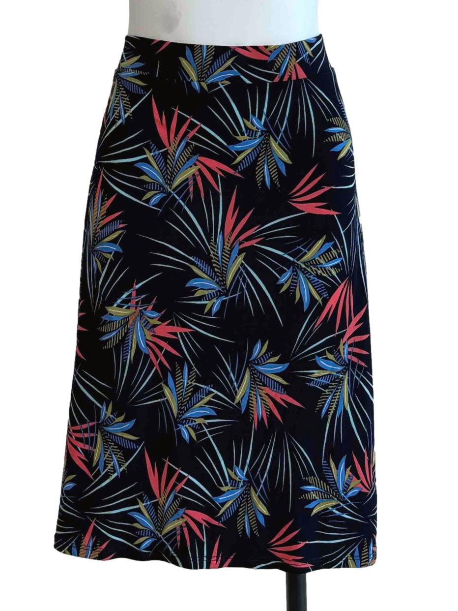 Navy Blue Mini Tropical Skirt CSN
