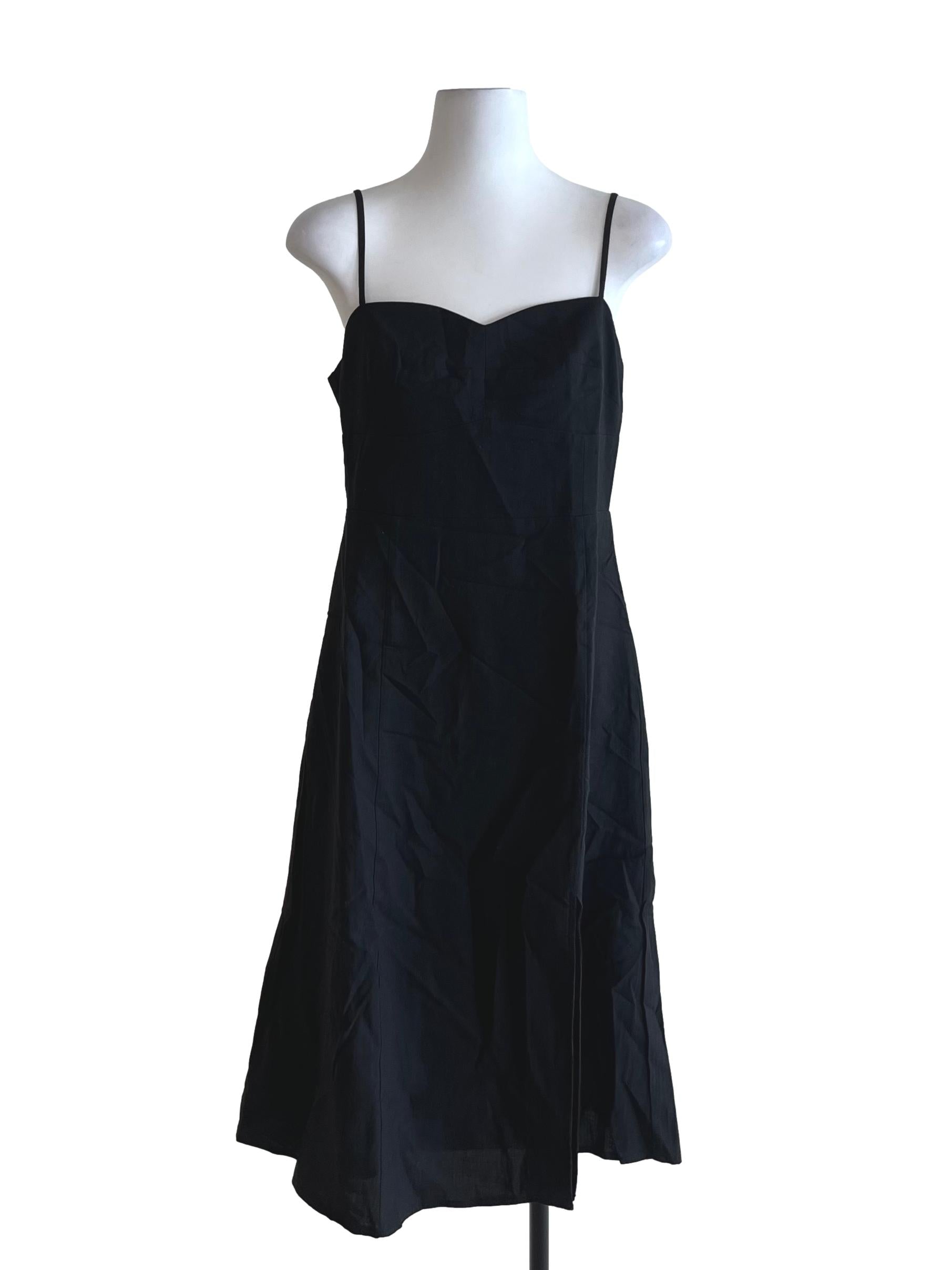 Black Sweetheart Neckline A-Line Dress