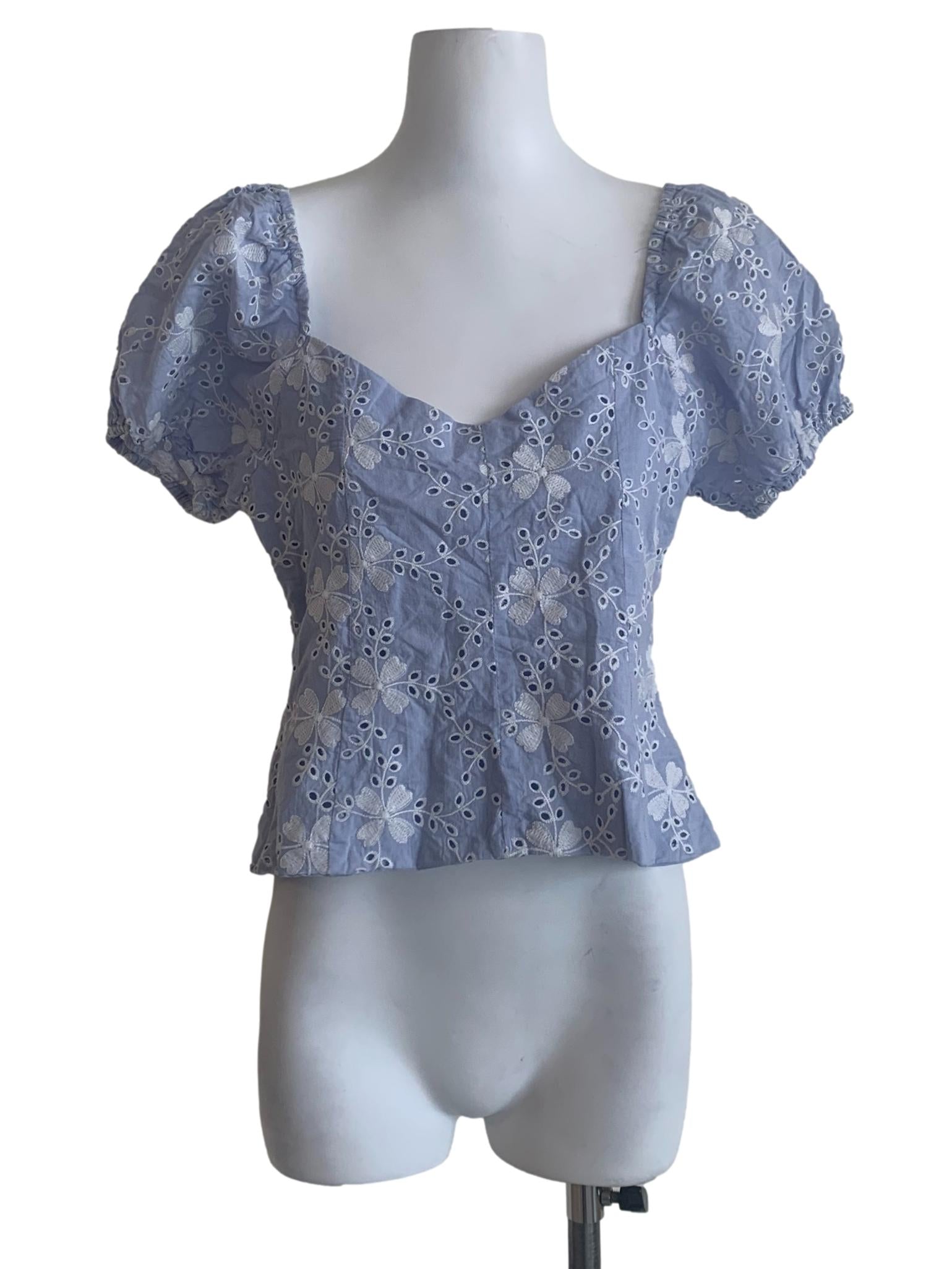 Heather Purple Flower Pattern Top