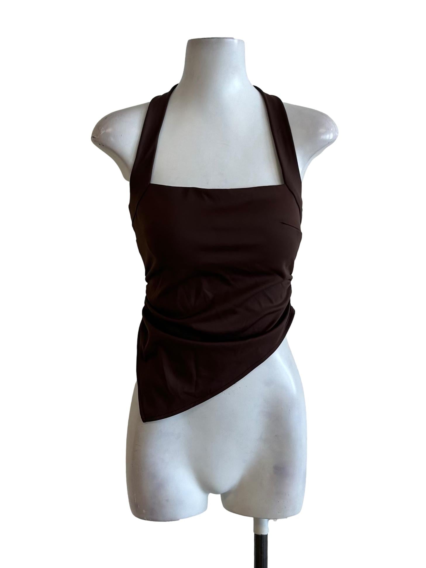 Dark Brown Halter Top