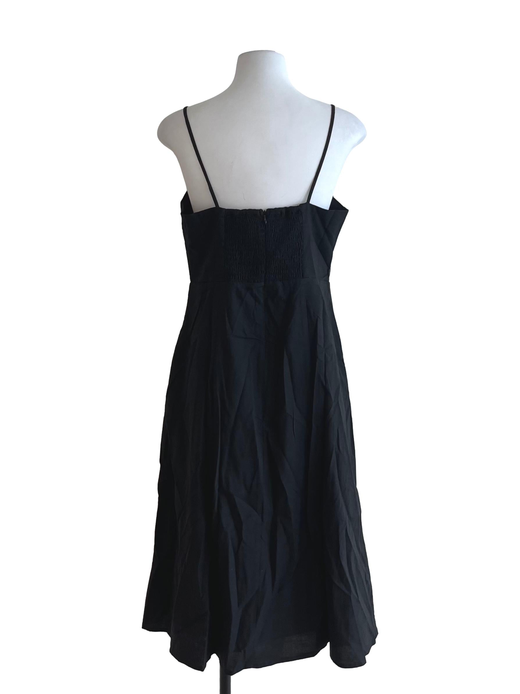 Black Sweetheart Neckline A-Line Dress