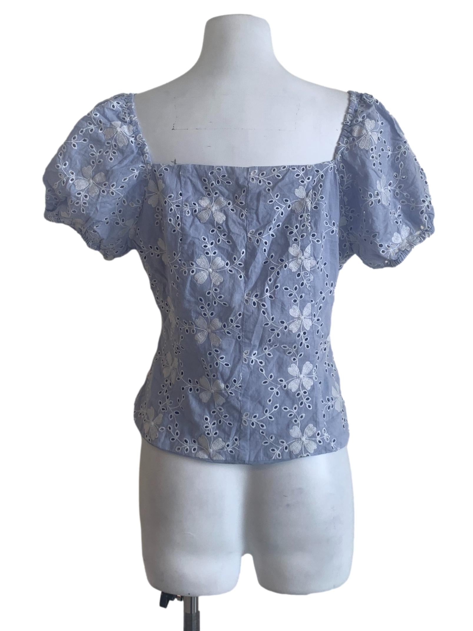 Heather Purple Flower Pattern Top