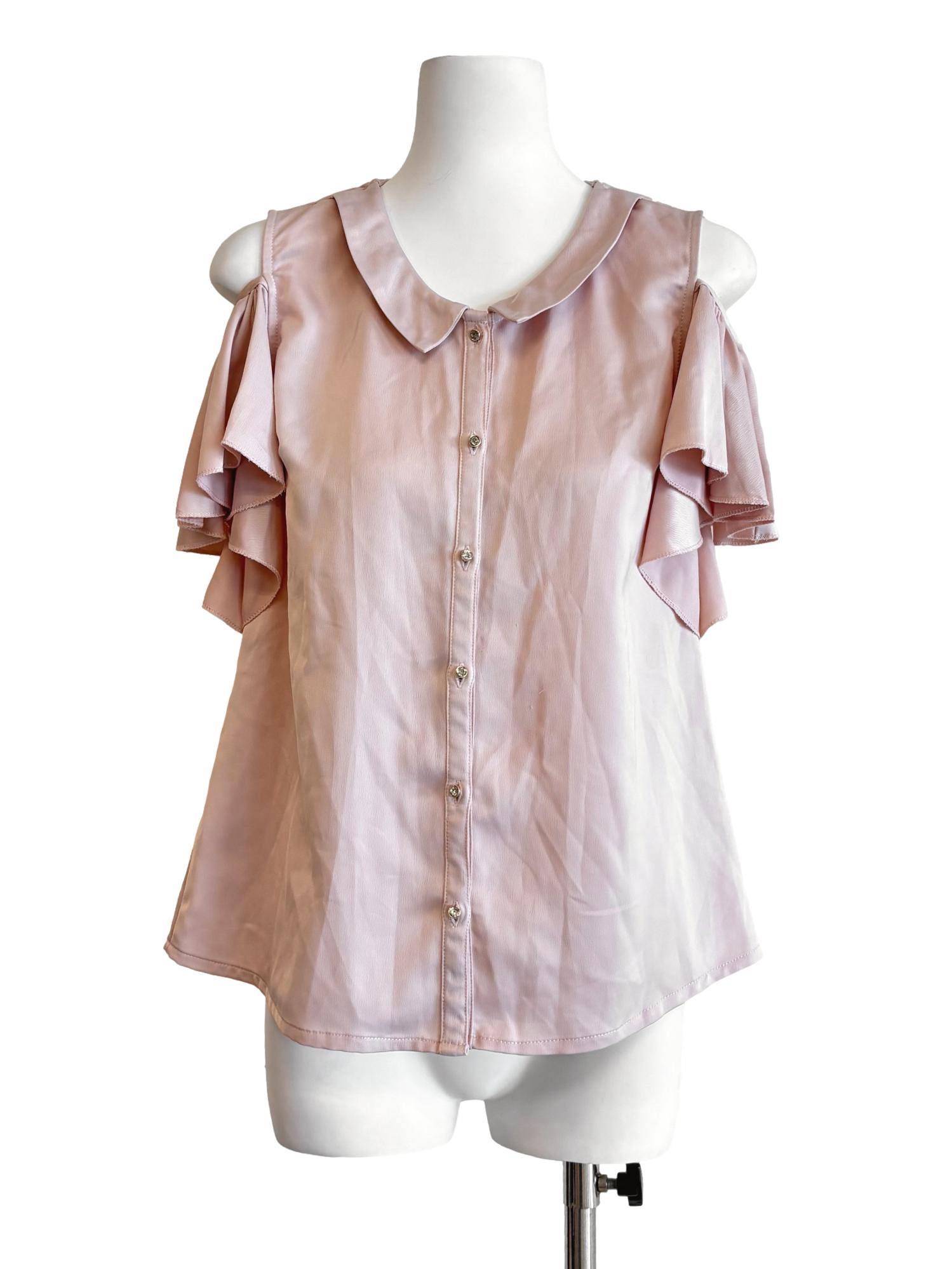 Melon Pink Off Shoulder Satin Top