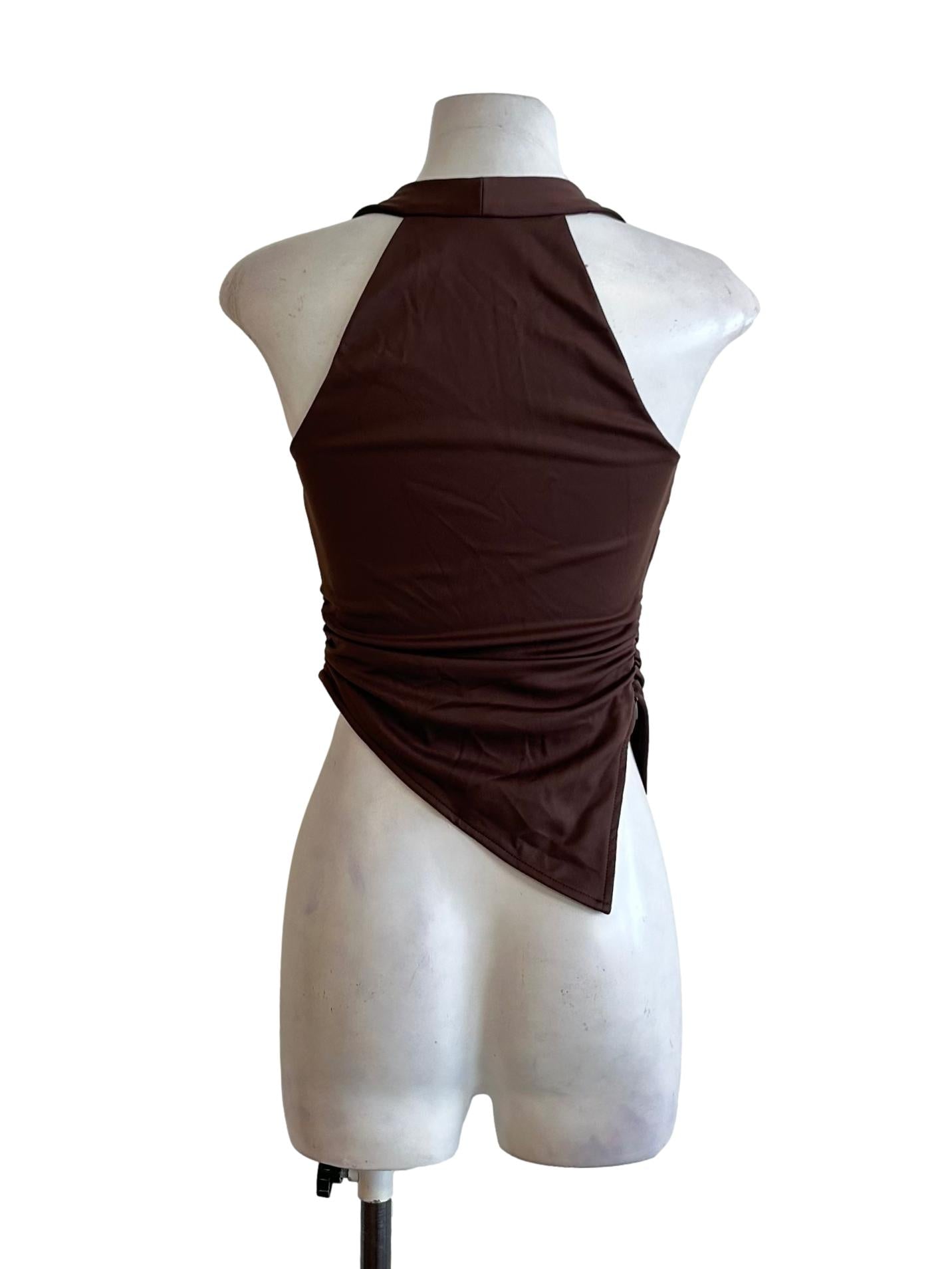 Dark Brown Halter Top