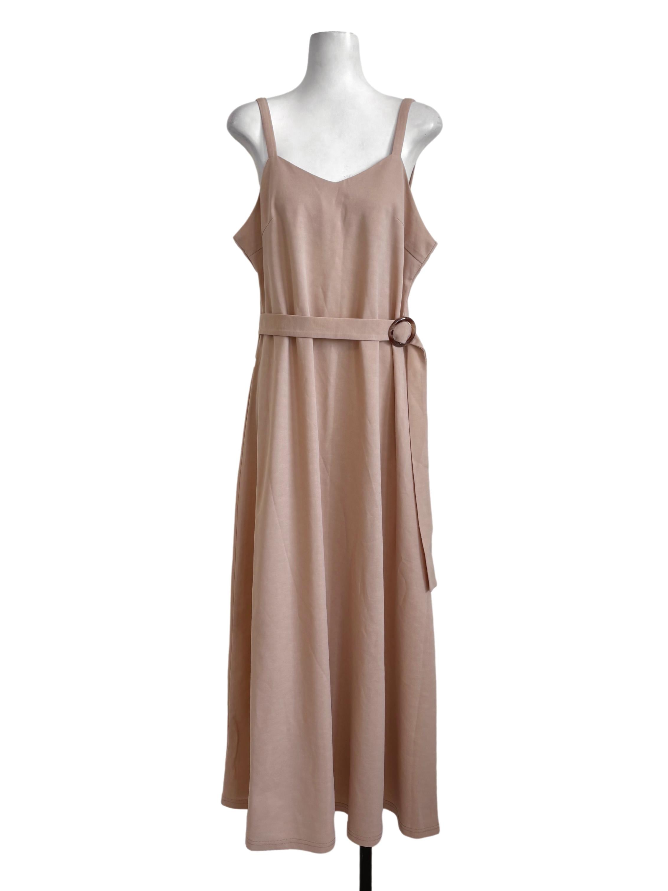 Latte Belted Shift Dress