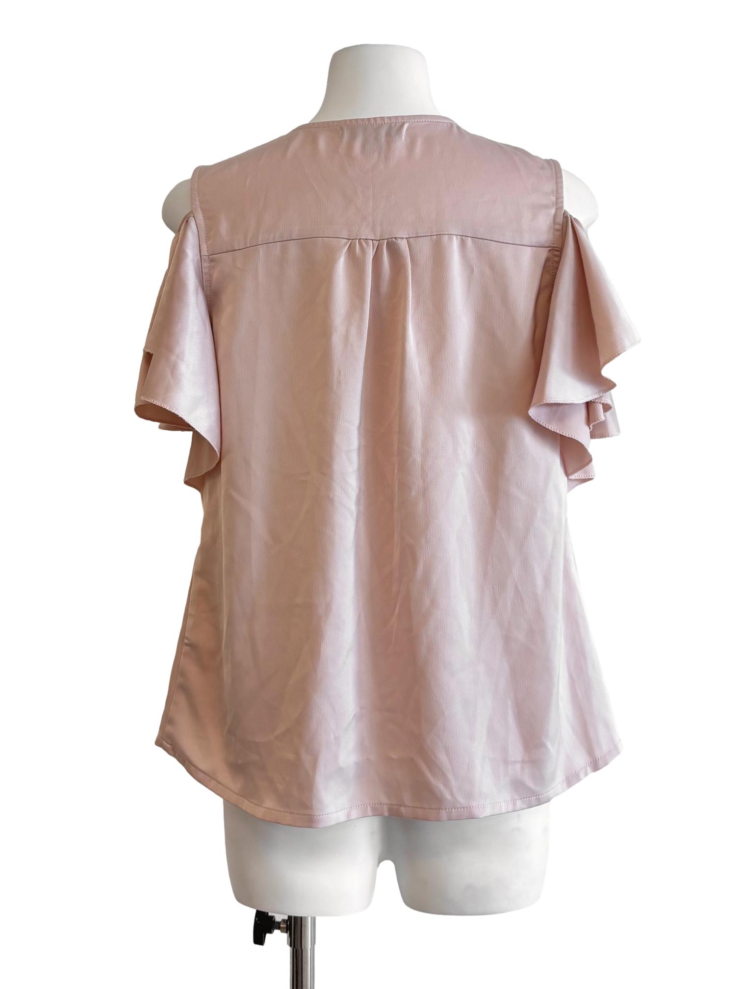 Melon Pink Off Shoulder Satin Top
