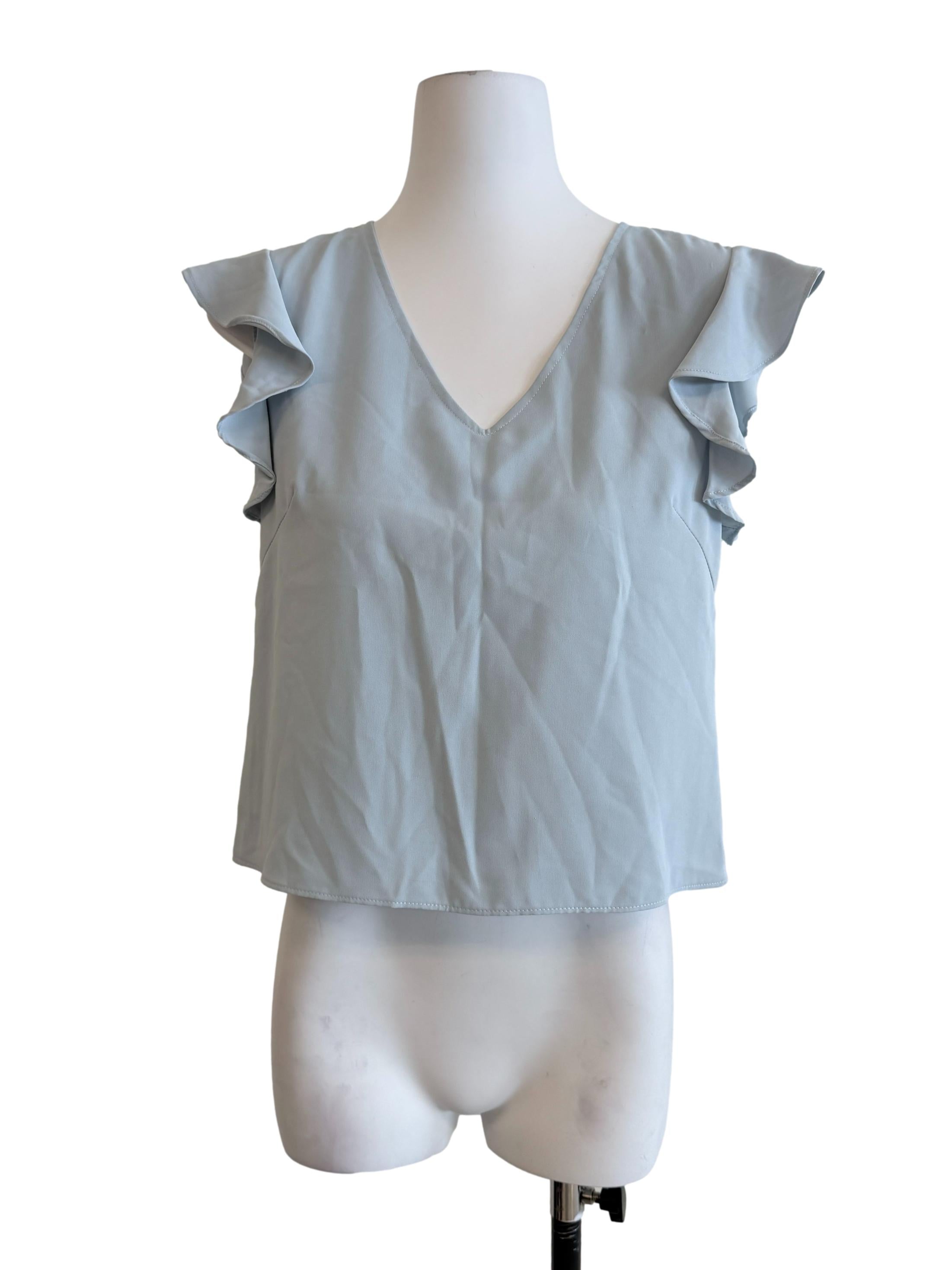 Sky Blue Sleeveless Blouse