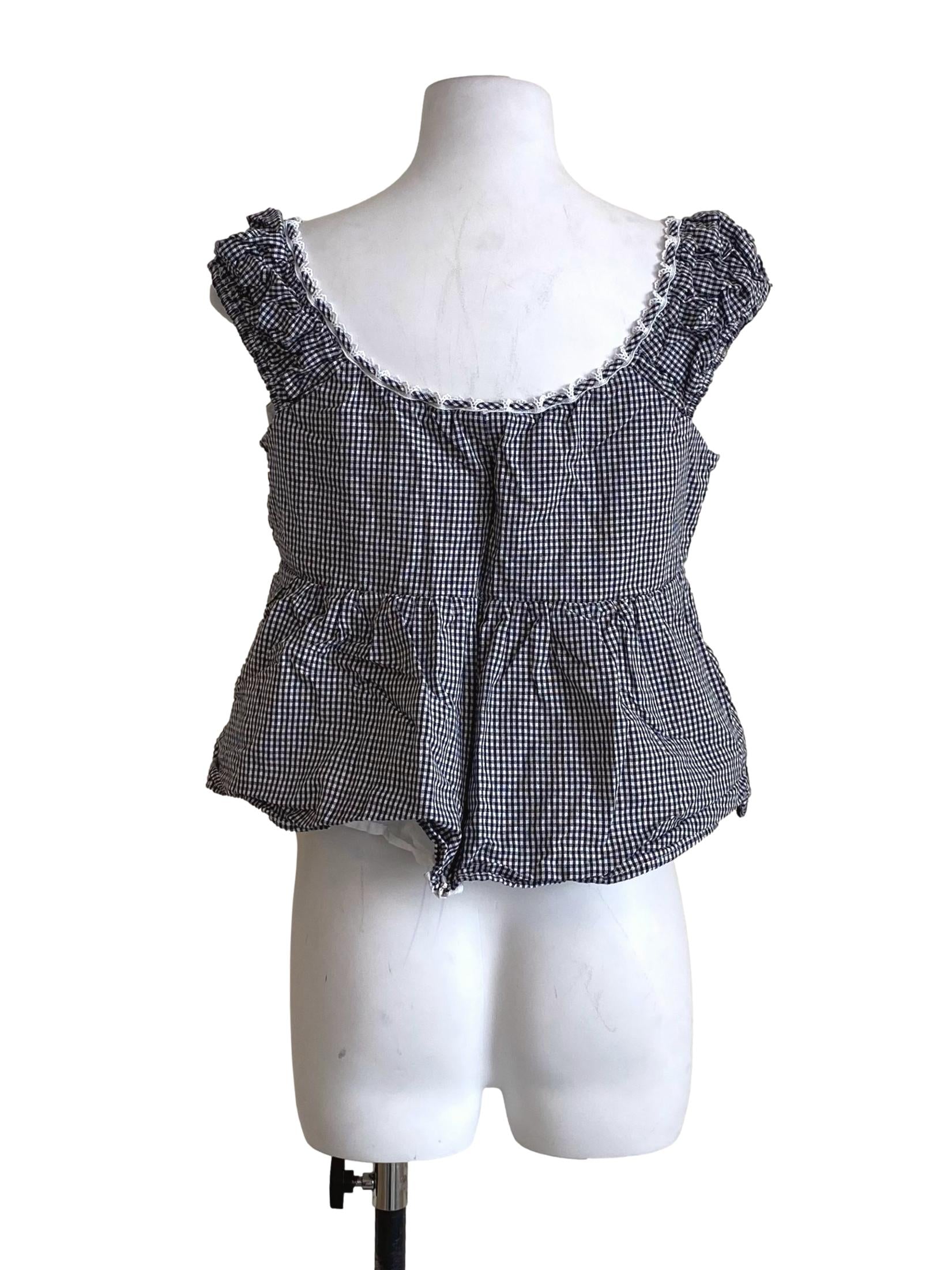 Pitch Black And Cotton White Checkerboard Pattern Shirt