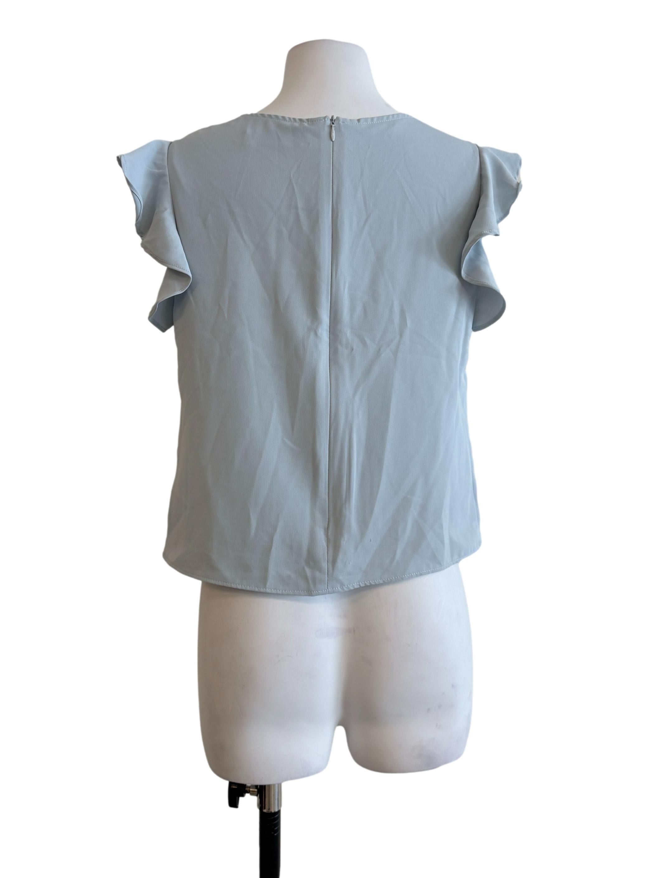 Sky Blue Sleeveless Blouse