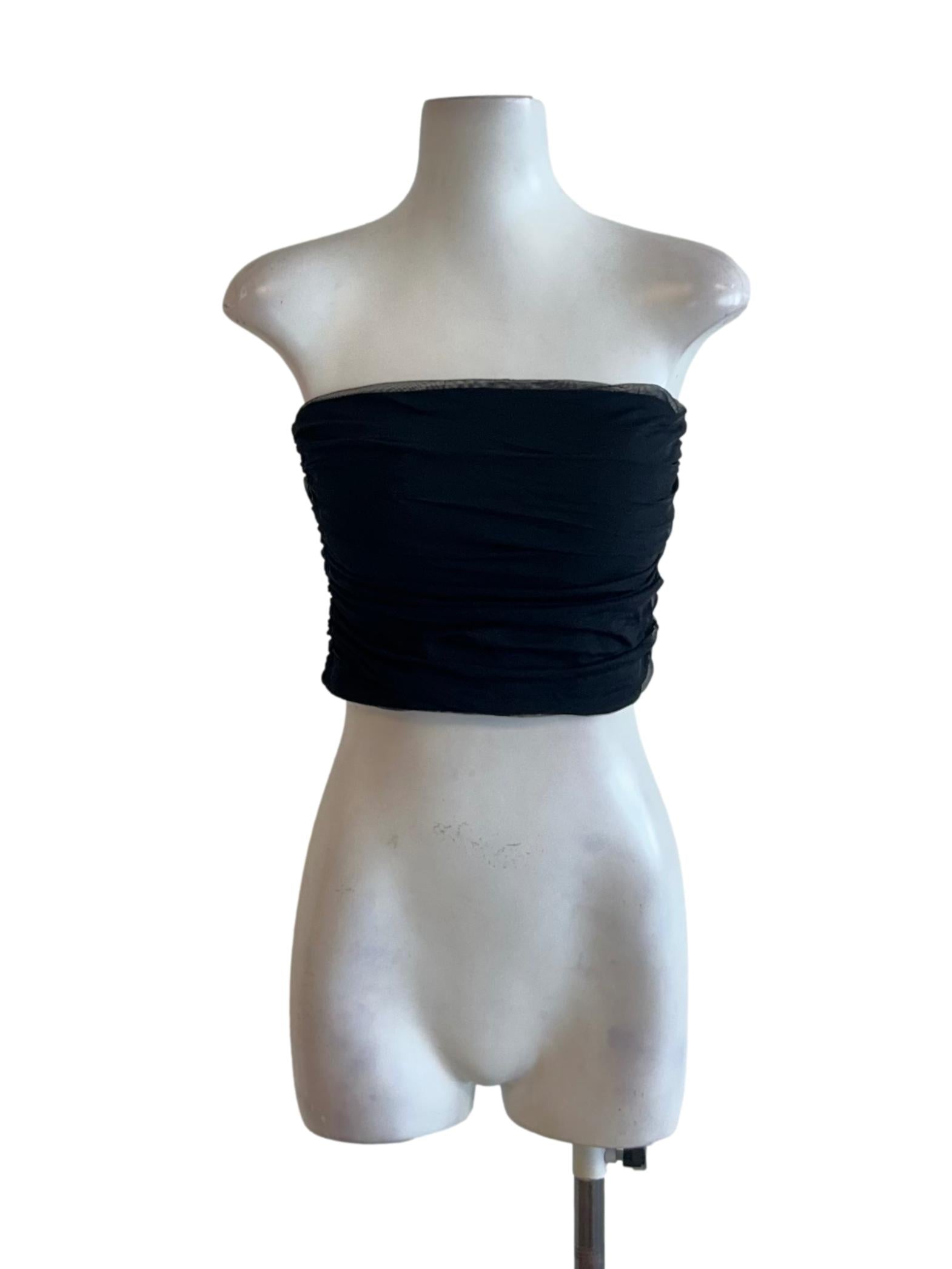 Onyx Black Mesh Tube Top