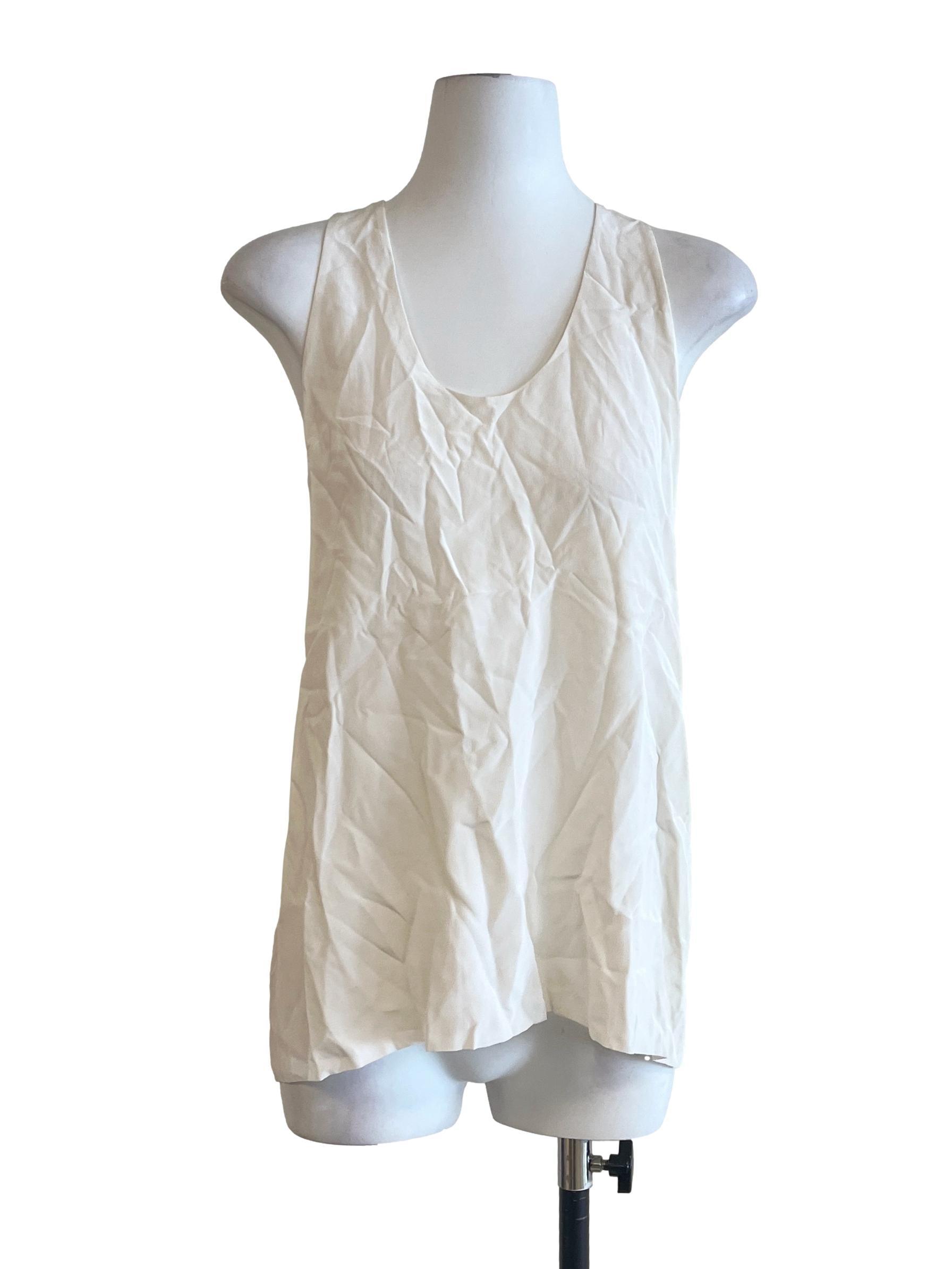 Cream White Halter Strap Sleeveless Top