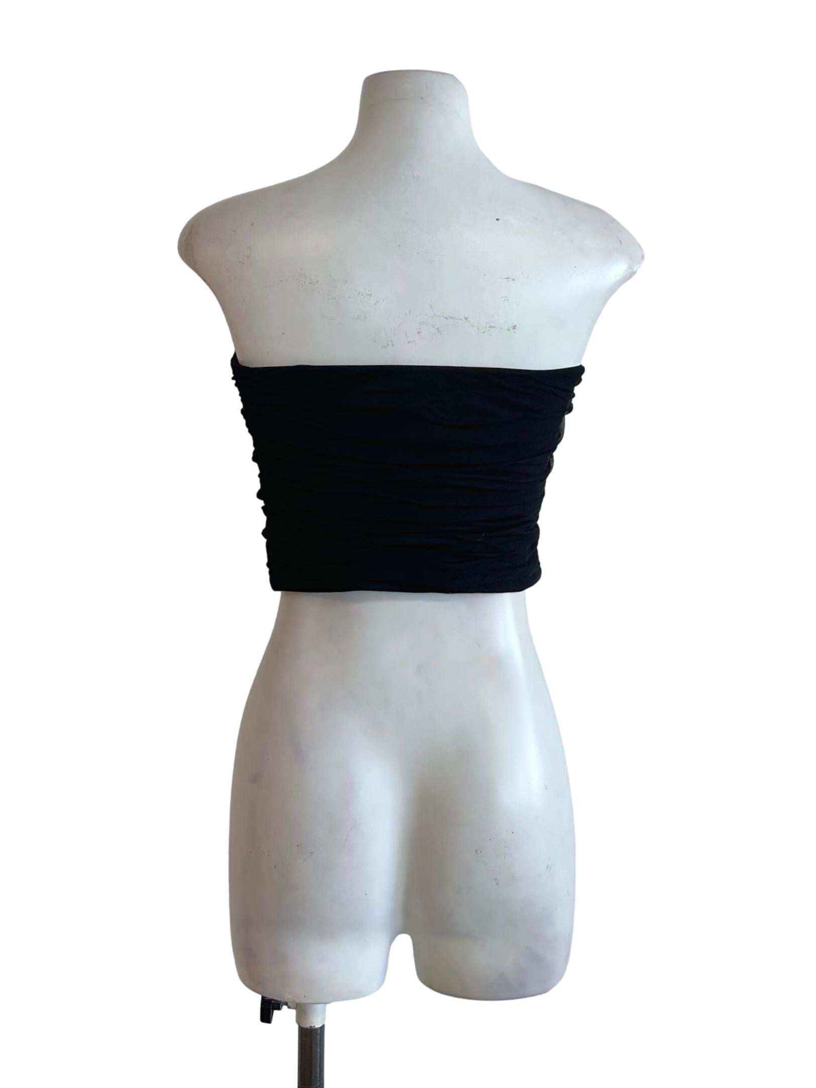 Onyx Black Mesh Tube Top