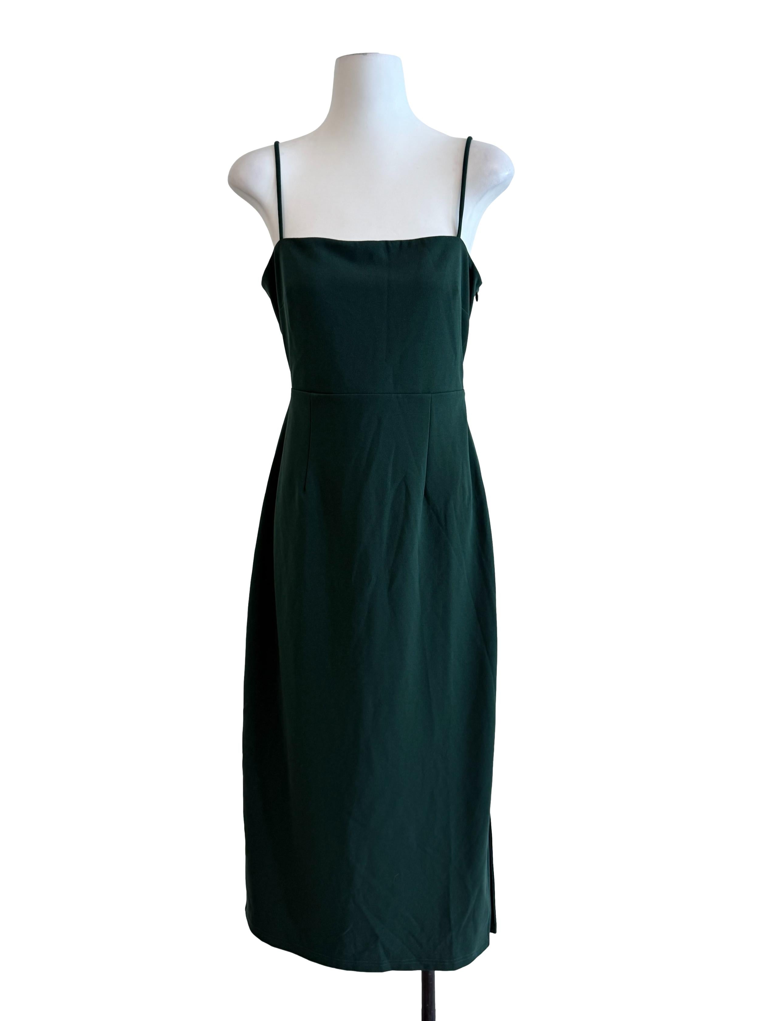 Pine Green Slip Dress