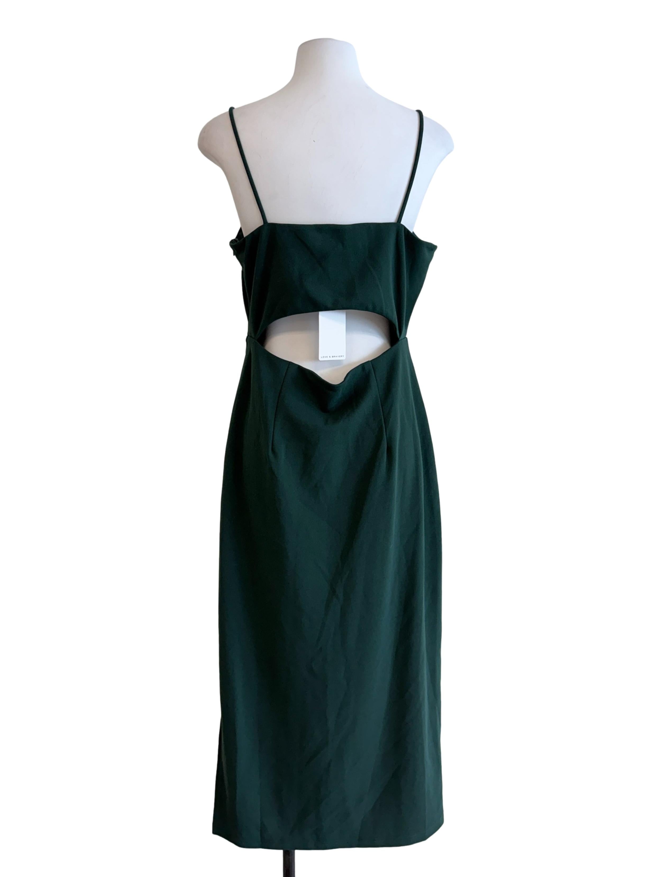 Pine Green Slip Dress