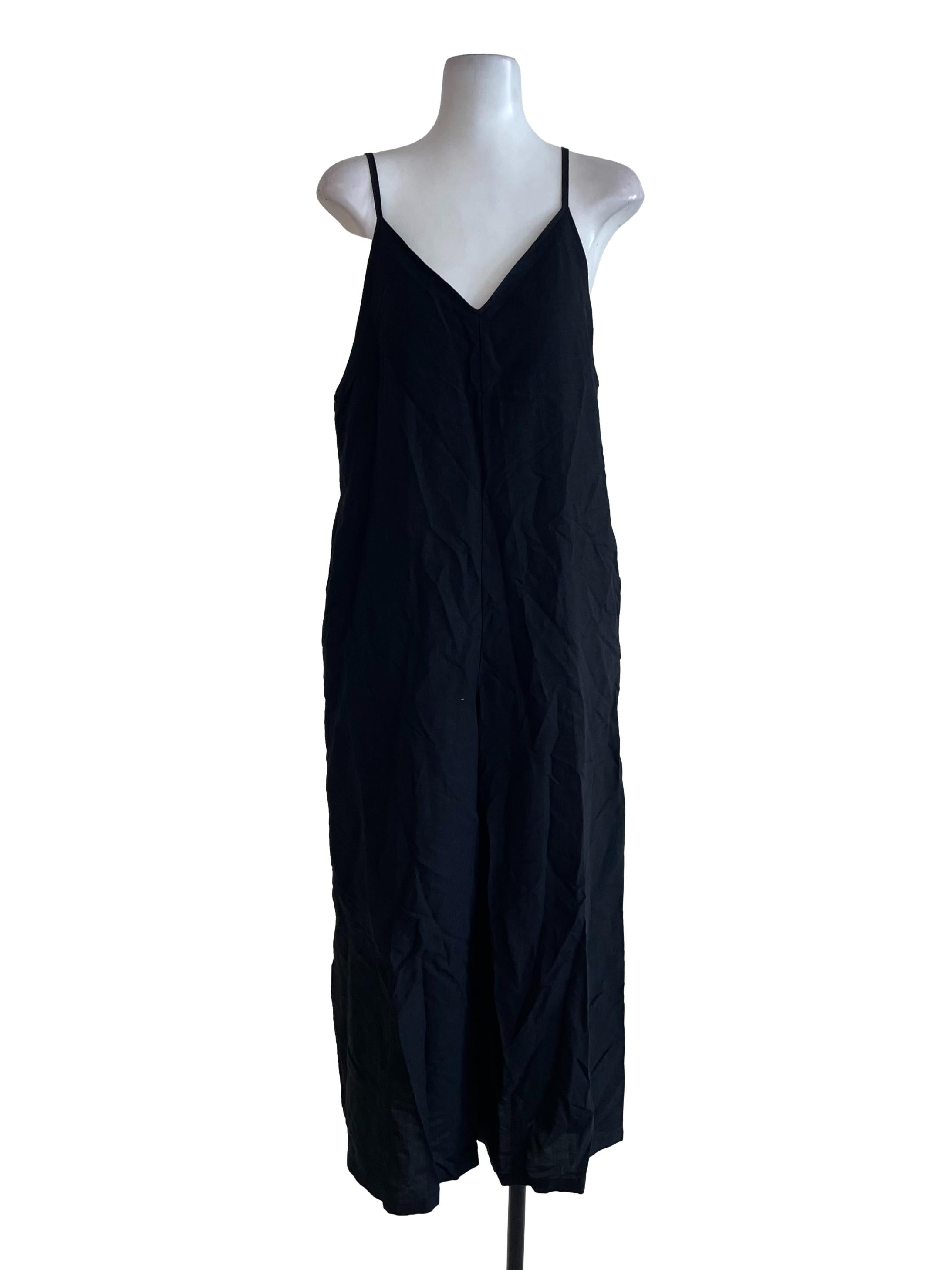 Black V Neck Jumpsuit