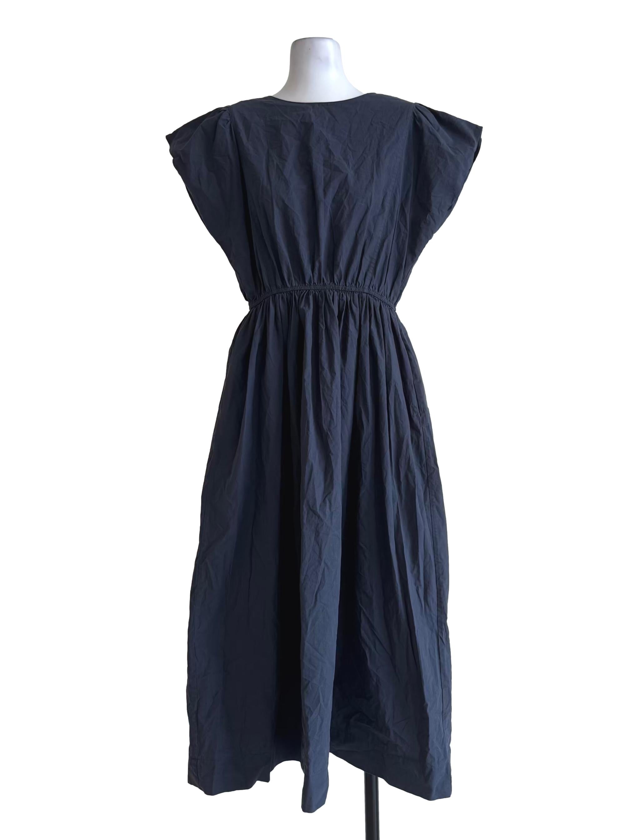 Navy Blue Round Neck Dress