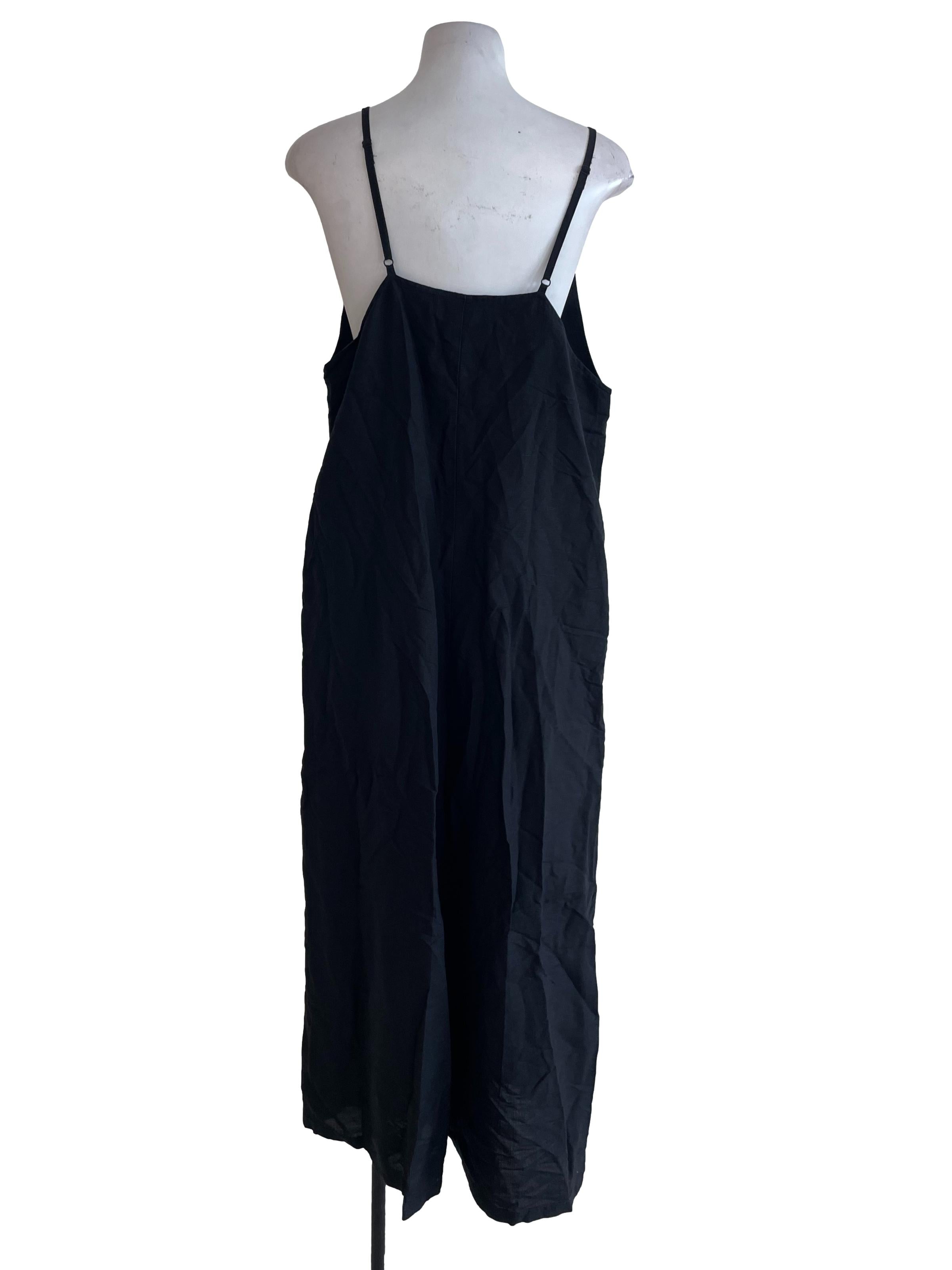 Black V Neck Jumpsuit