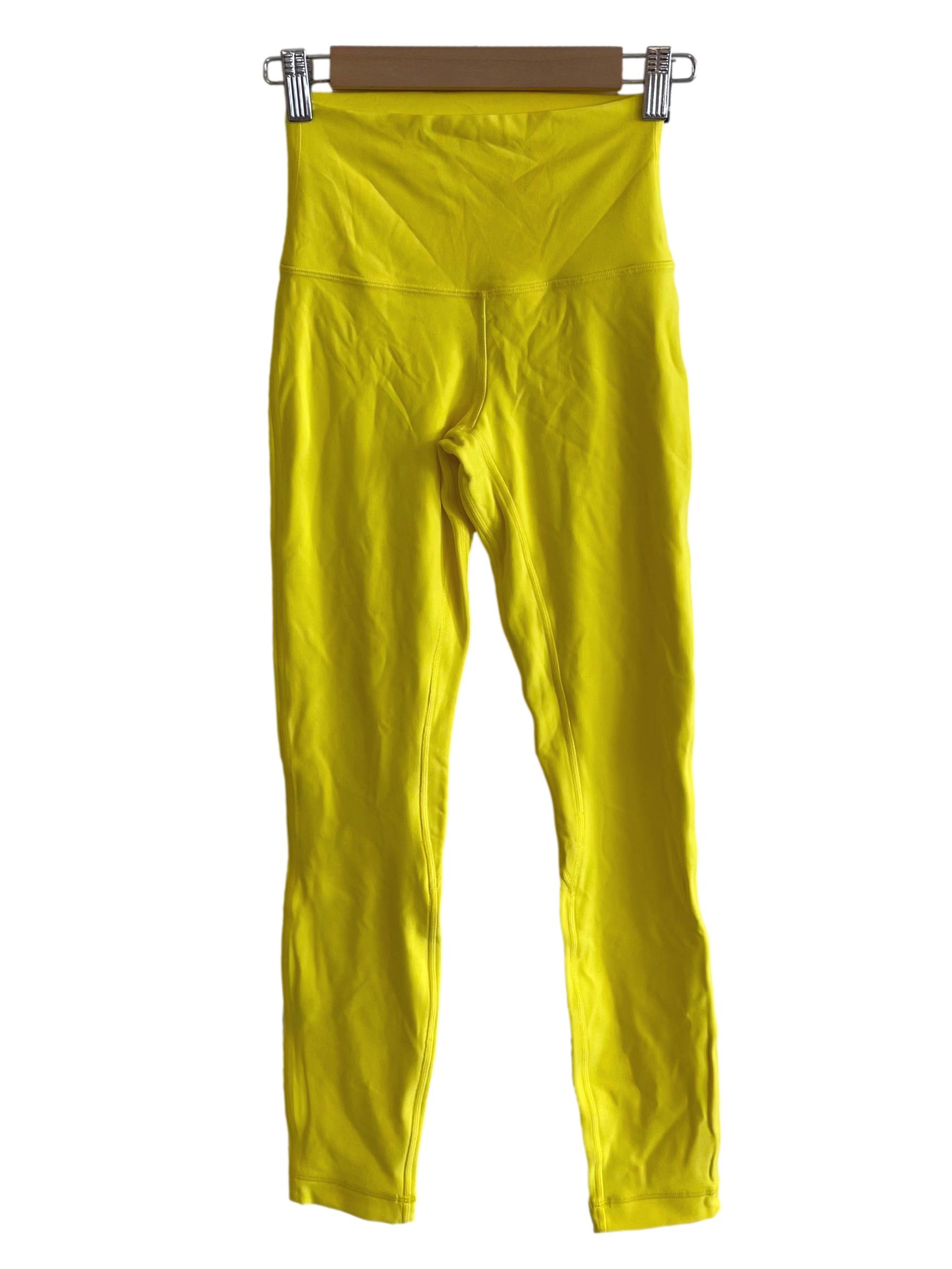 Bright Yellow High Waist Tights