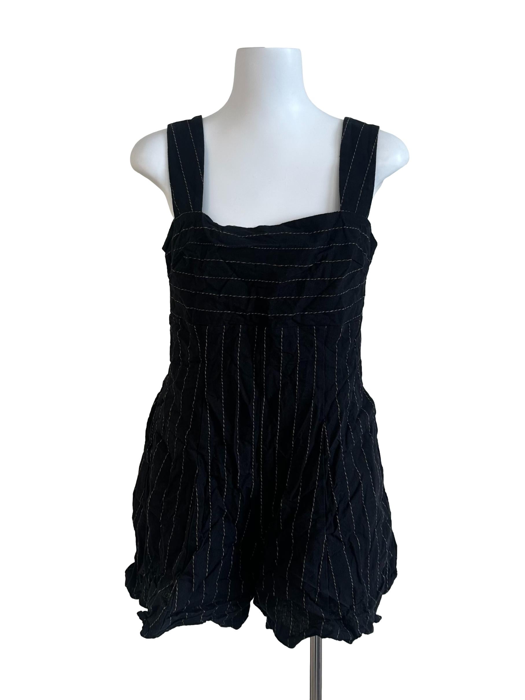 Black Stripe Rompers LB