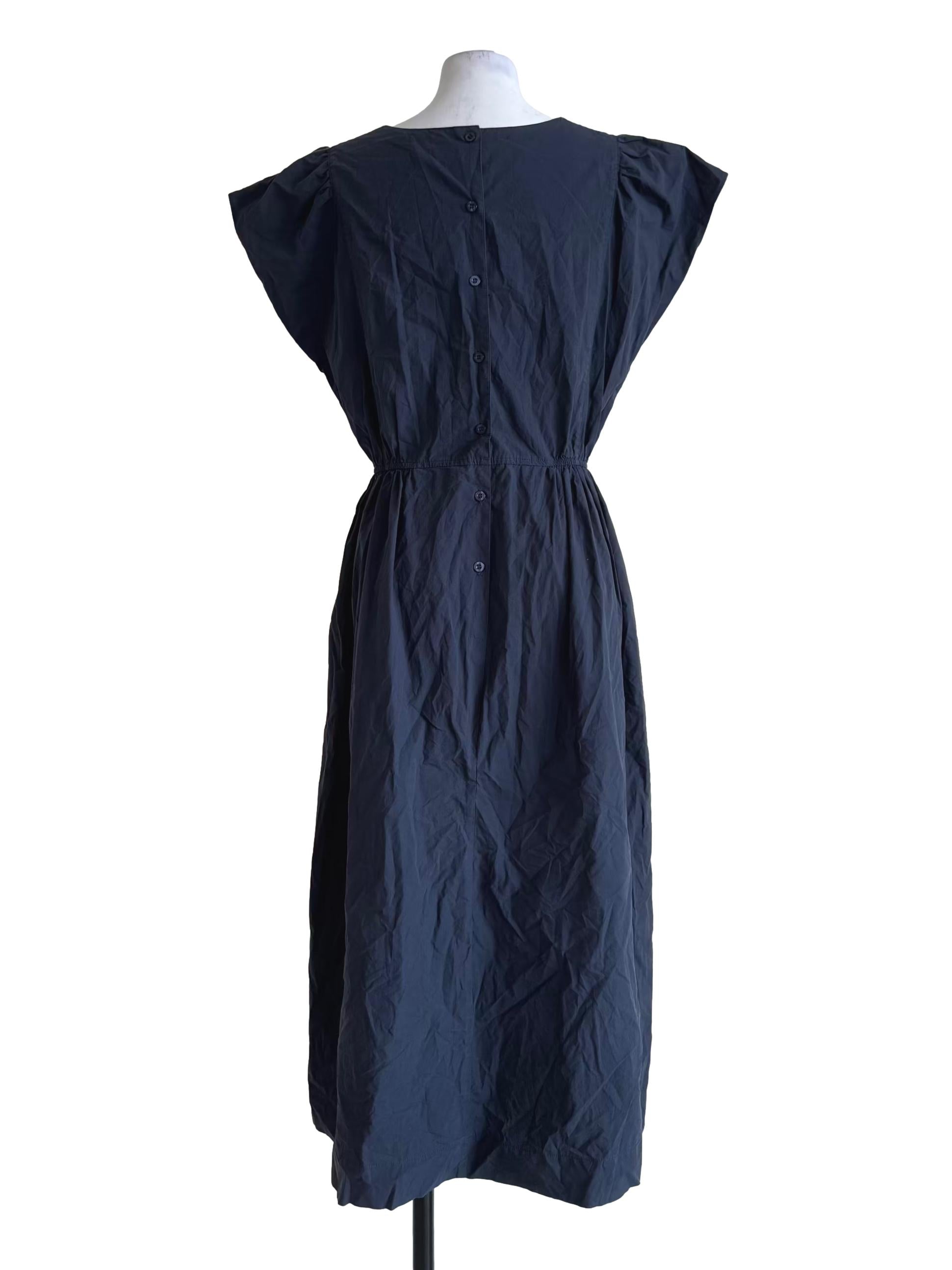 Navy Blue Round Neck Dress