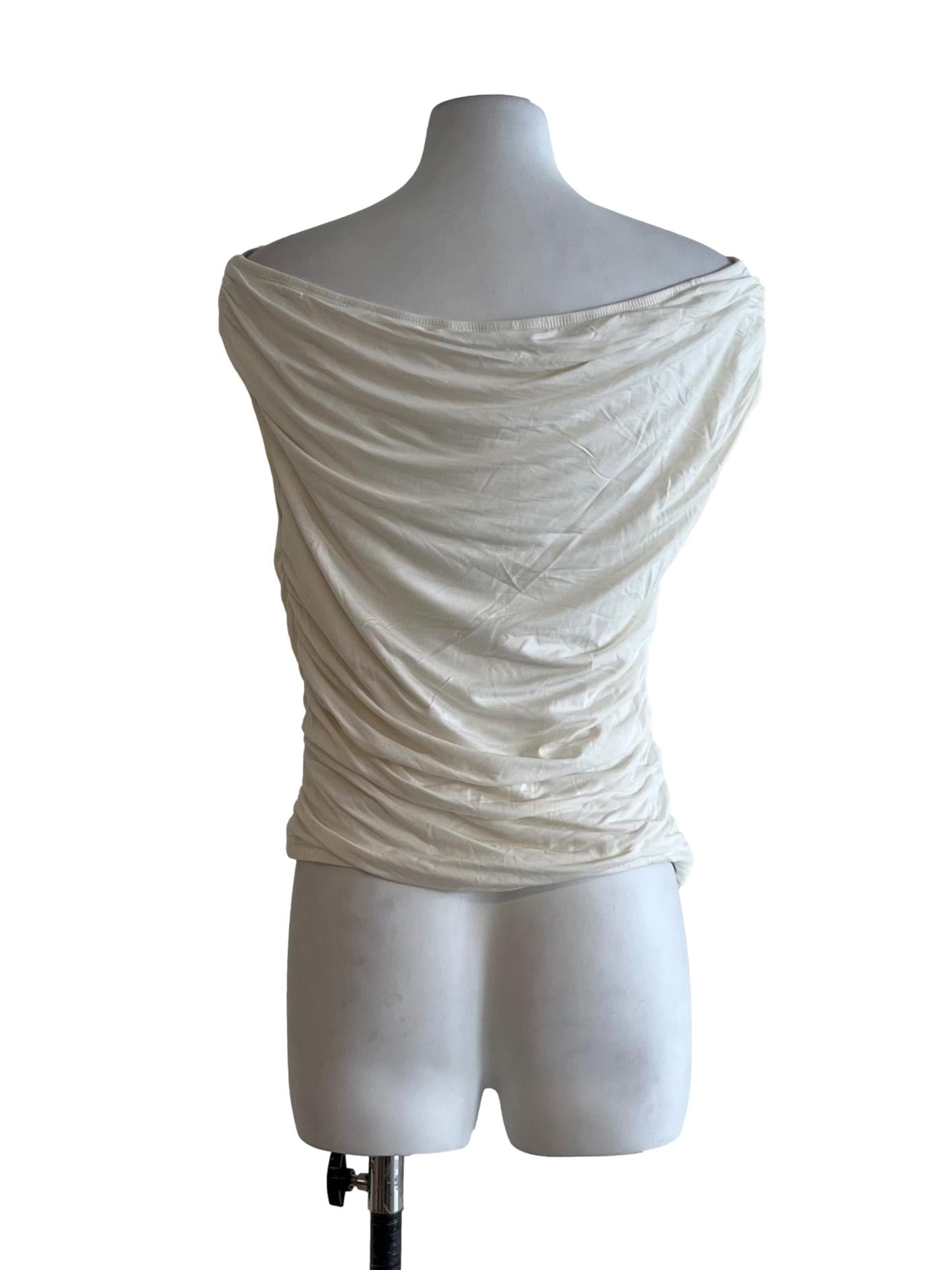 White Sabrina Neckline Blouse