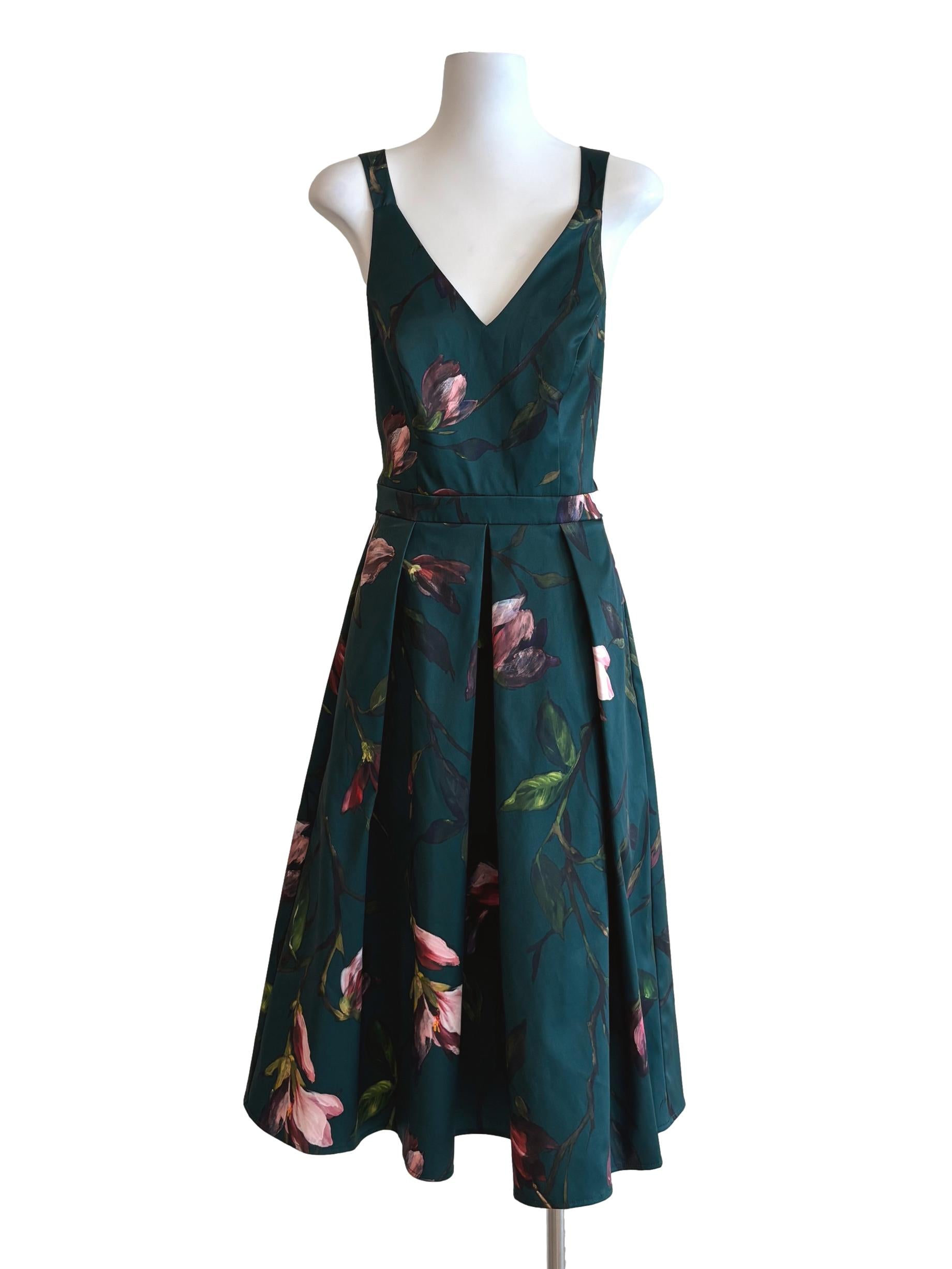 Amazon Green Cross Back A-Line Dress