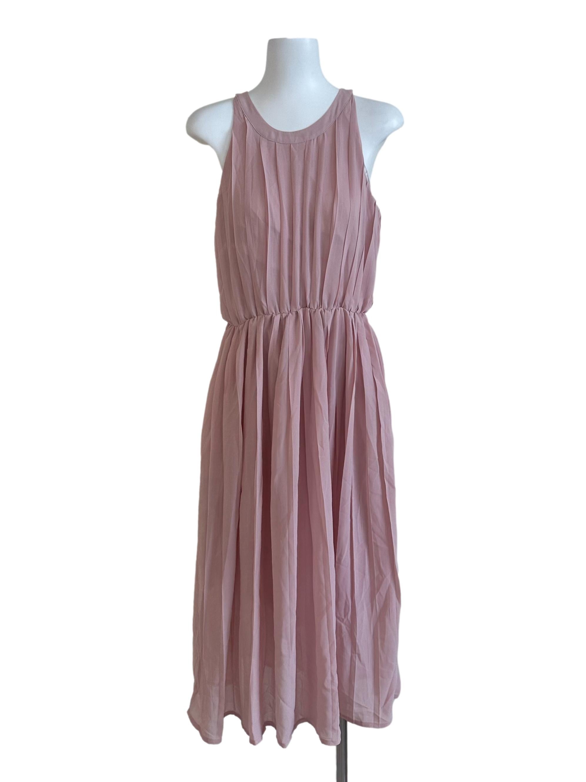 Light Pink Pleated Dress